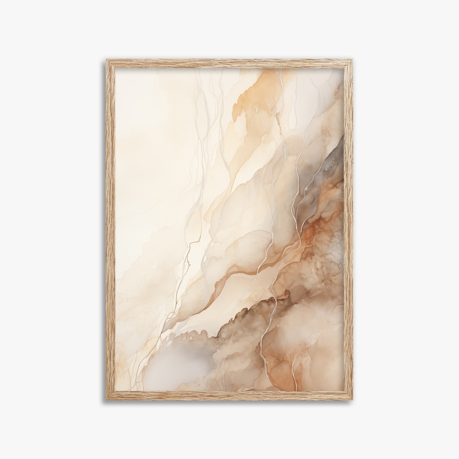 Ethereal Veil, 50x70cm Framed Poster With Raw Oak Frame
