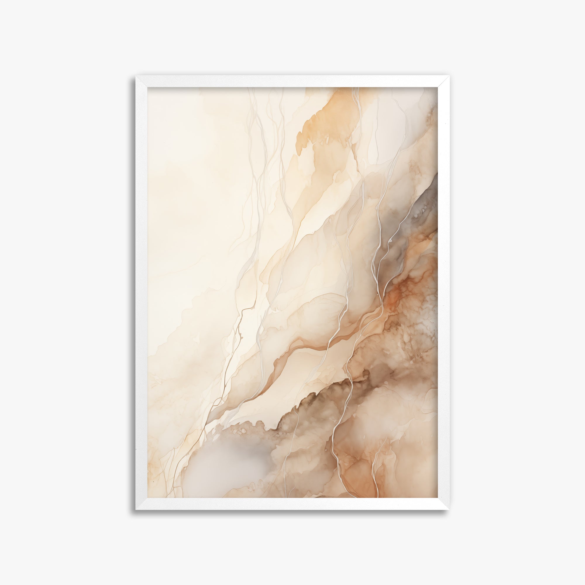 Ethereal Veil, 50x70cm Framed Poster With White Frame