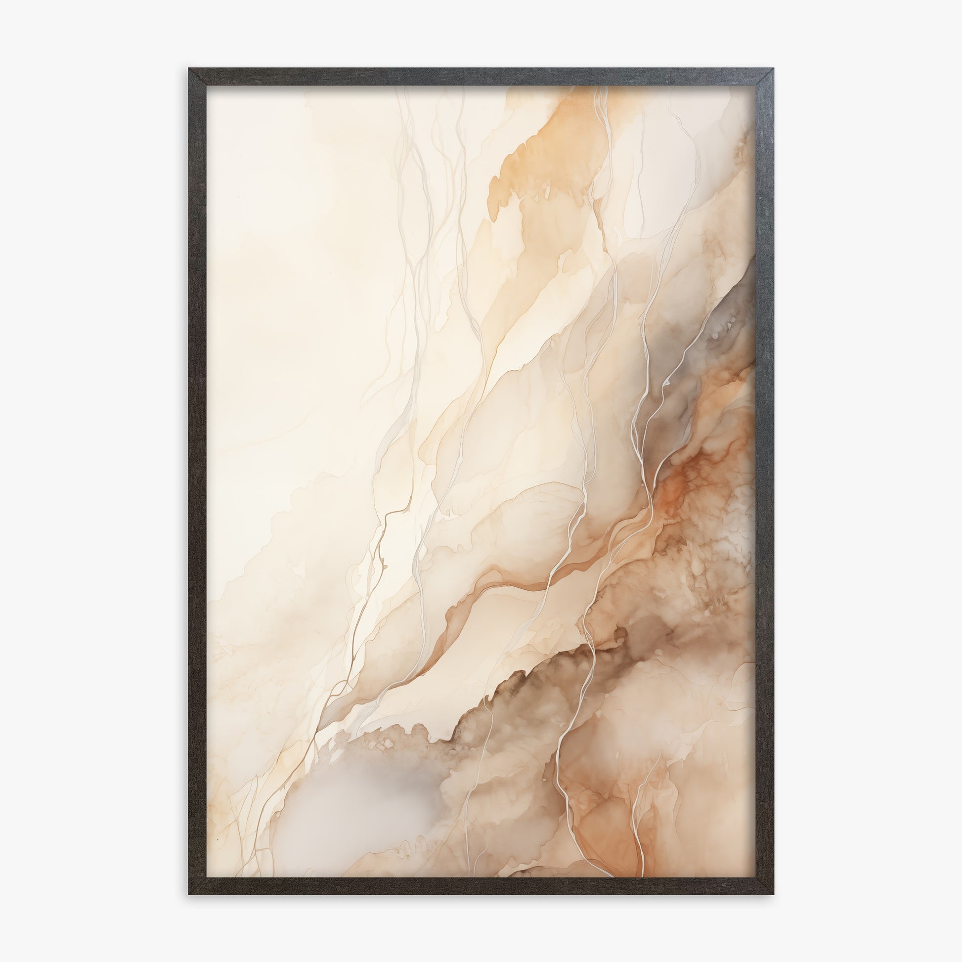 Ethereal Veil, 70x100cm Framed Poster With Espresso Frame