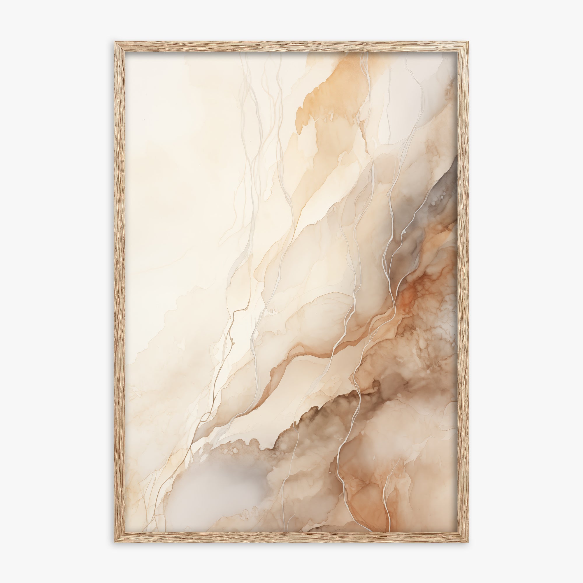 Ethereal Veil, 70x100cm Framed Poster With Raw Oak Frame