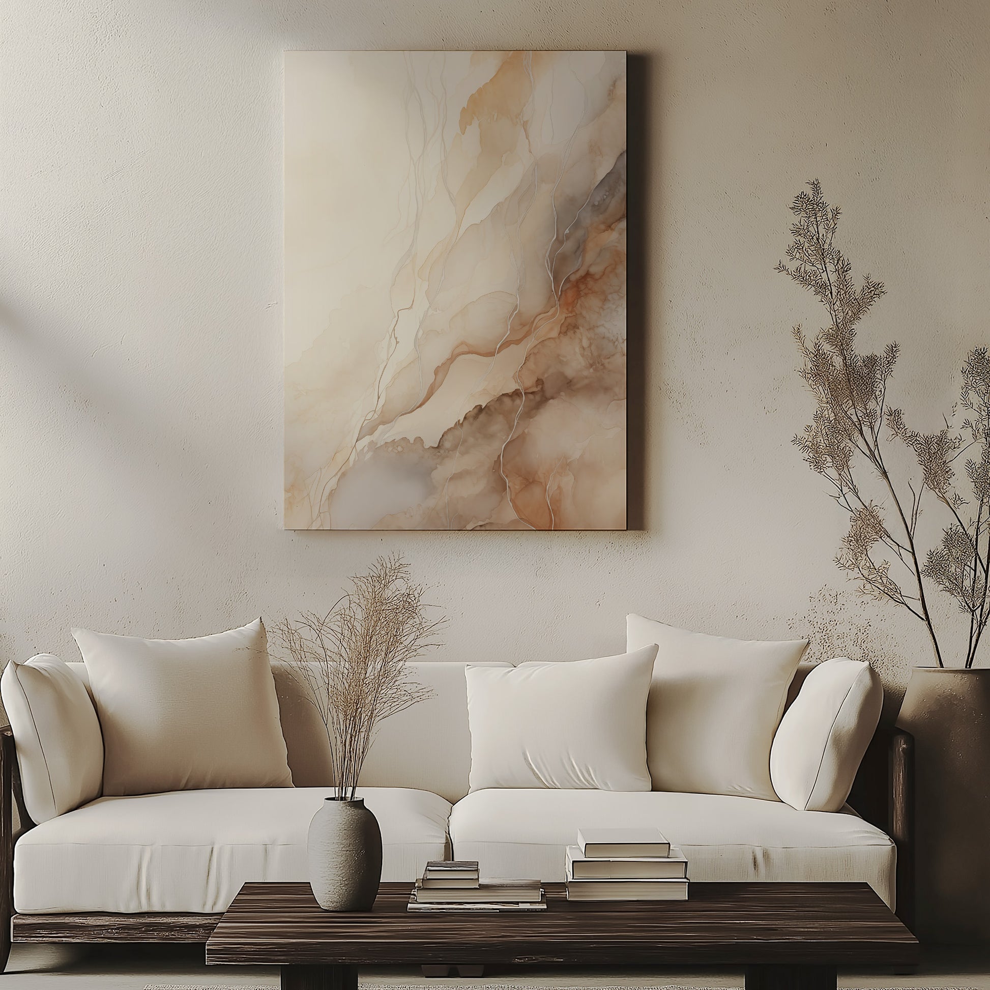 Design Concept No. 57 for Ethereal Veil Modern Satin Canvas Poster Art