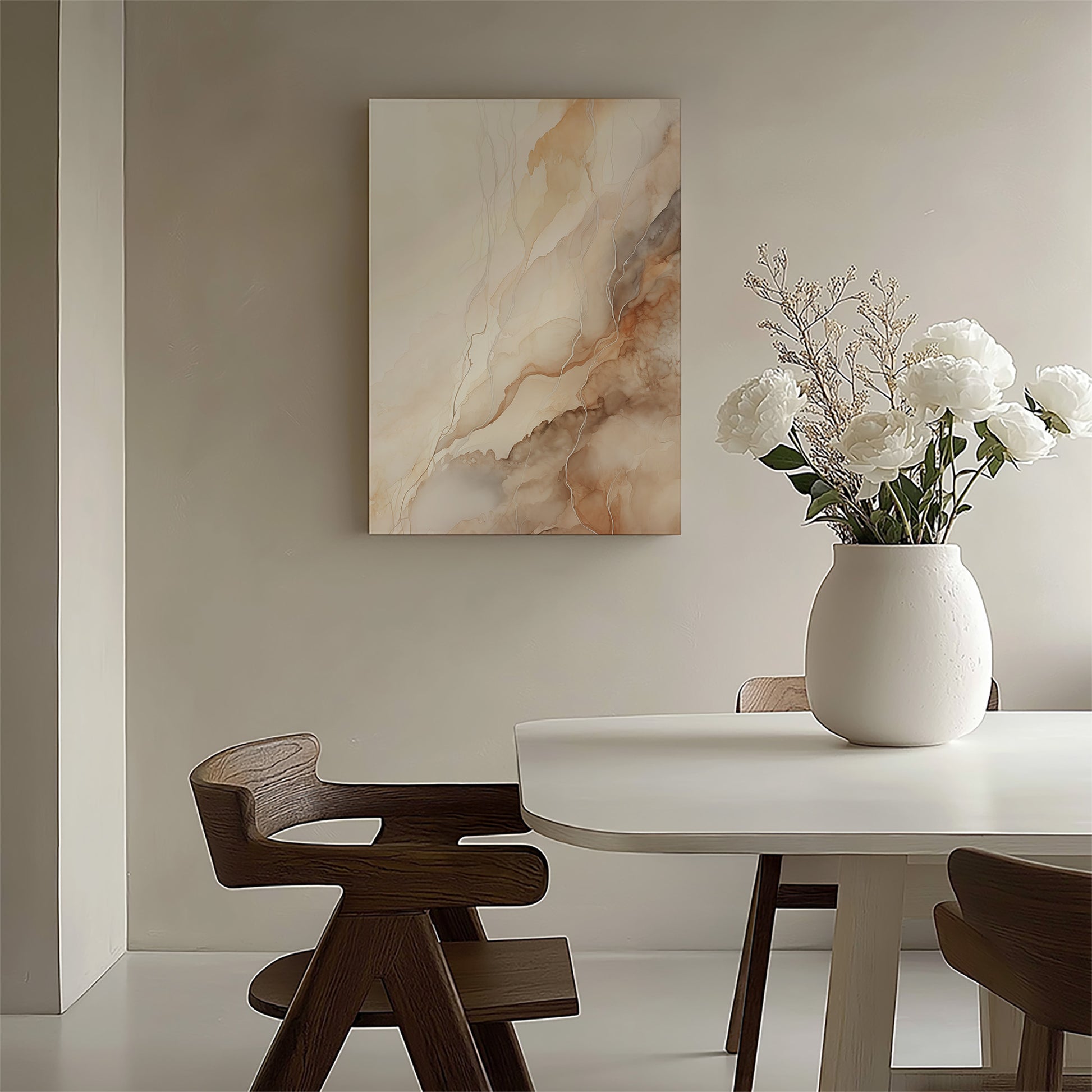 Design Concept No. 58 for Ethereal Veil Modern Satin Canvas Poster Art