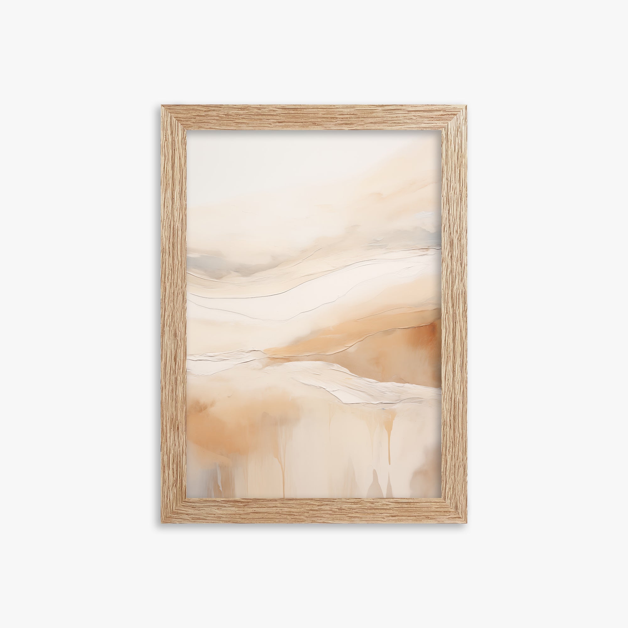 Amber flow, 21x30cm Framed Poster With Raw Oak Frame