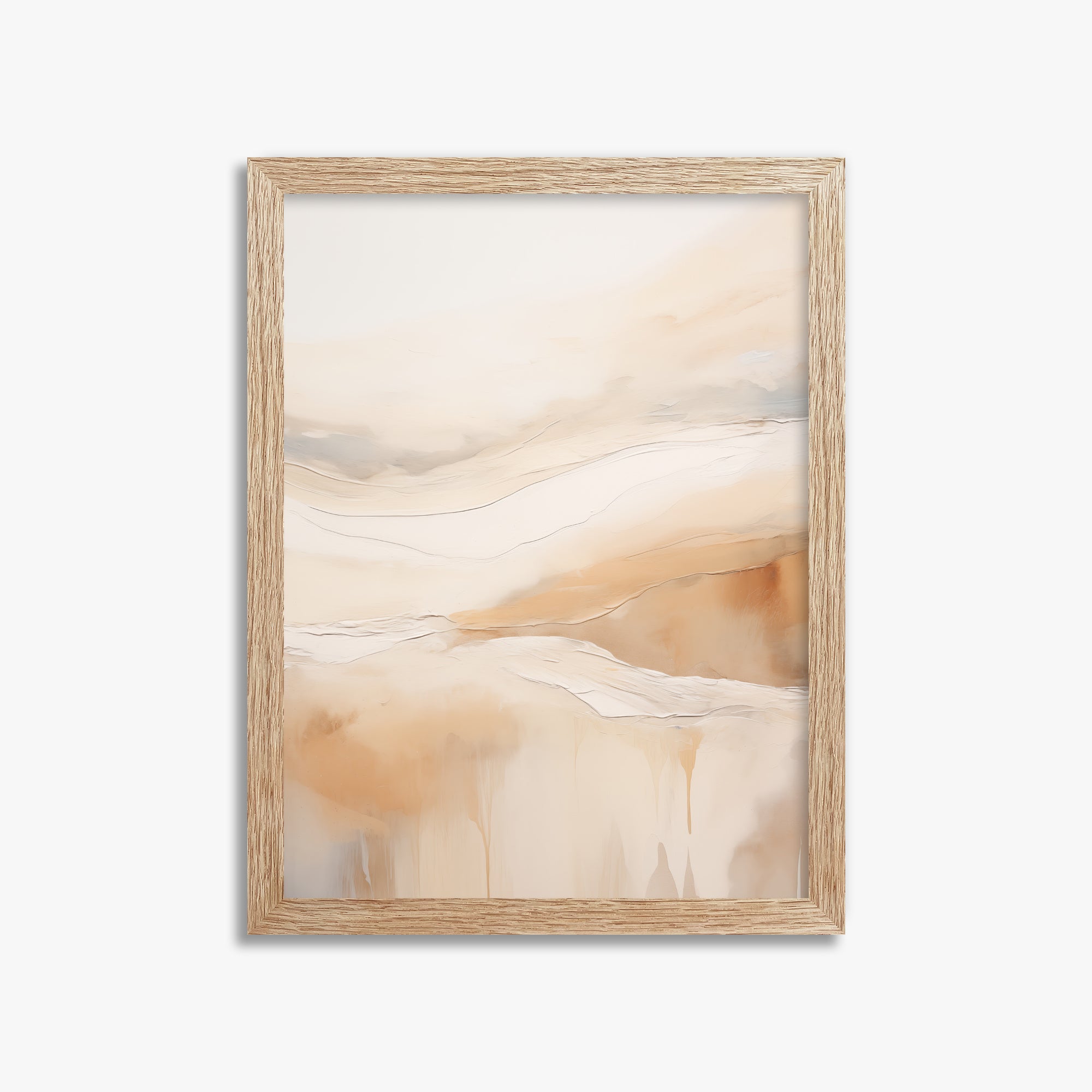 Amber flow, 30x40cm Framed Poster With Raw Oak Frame