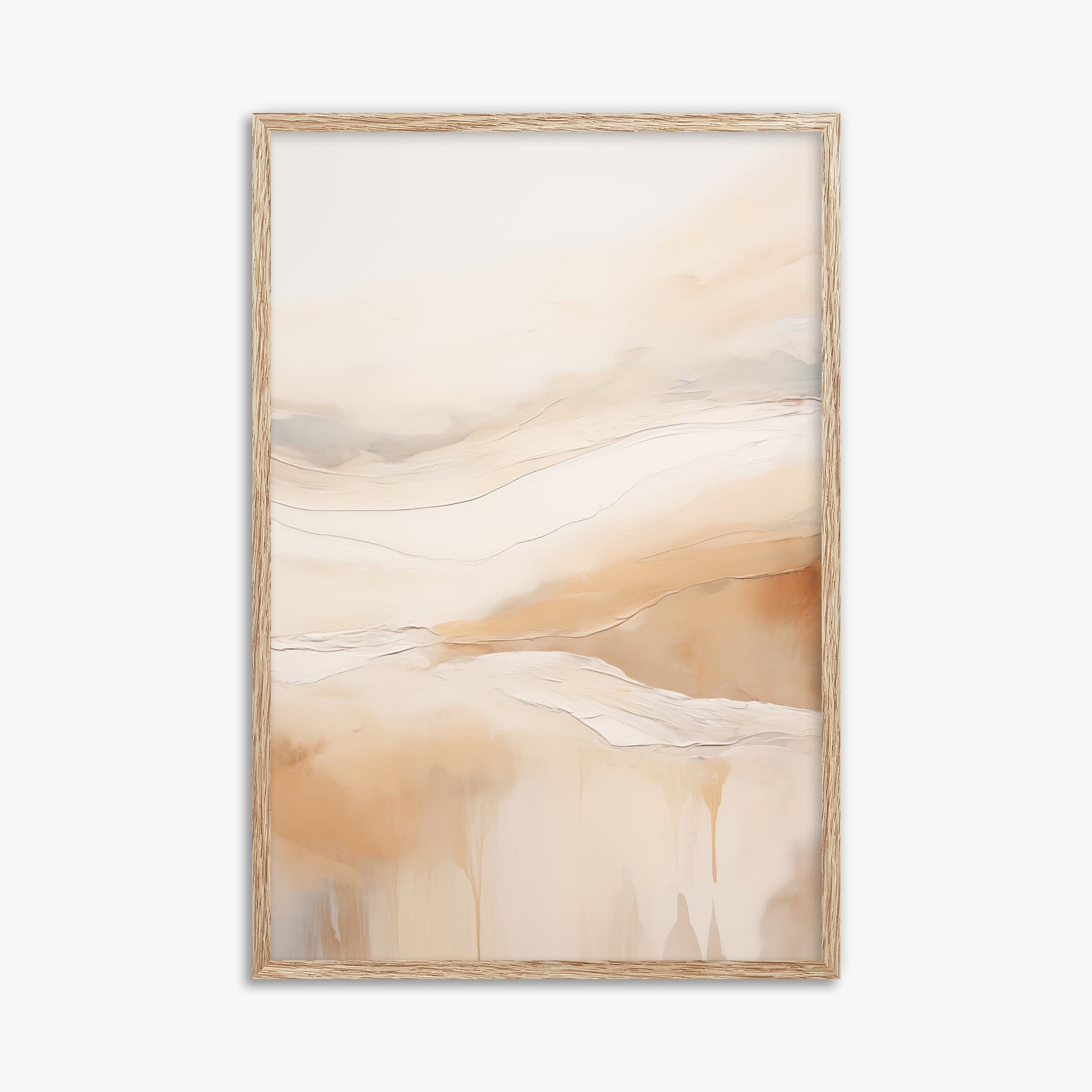 Amber flow, 61x91cm Framed Poster With Raw Oak Frame
