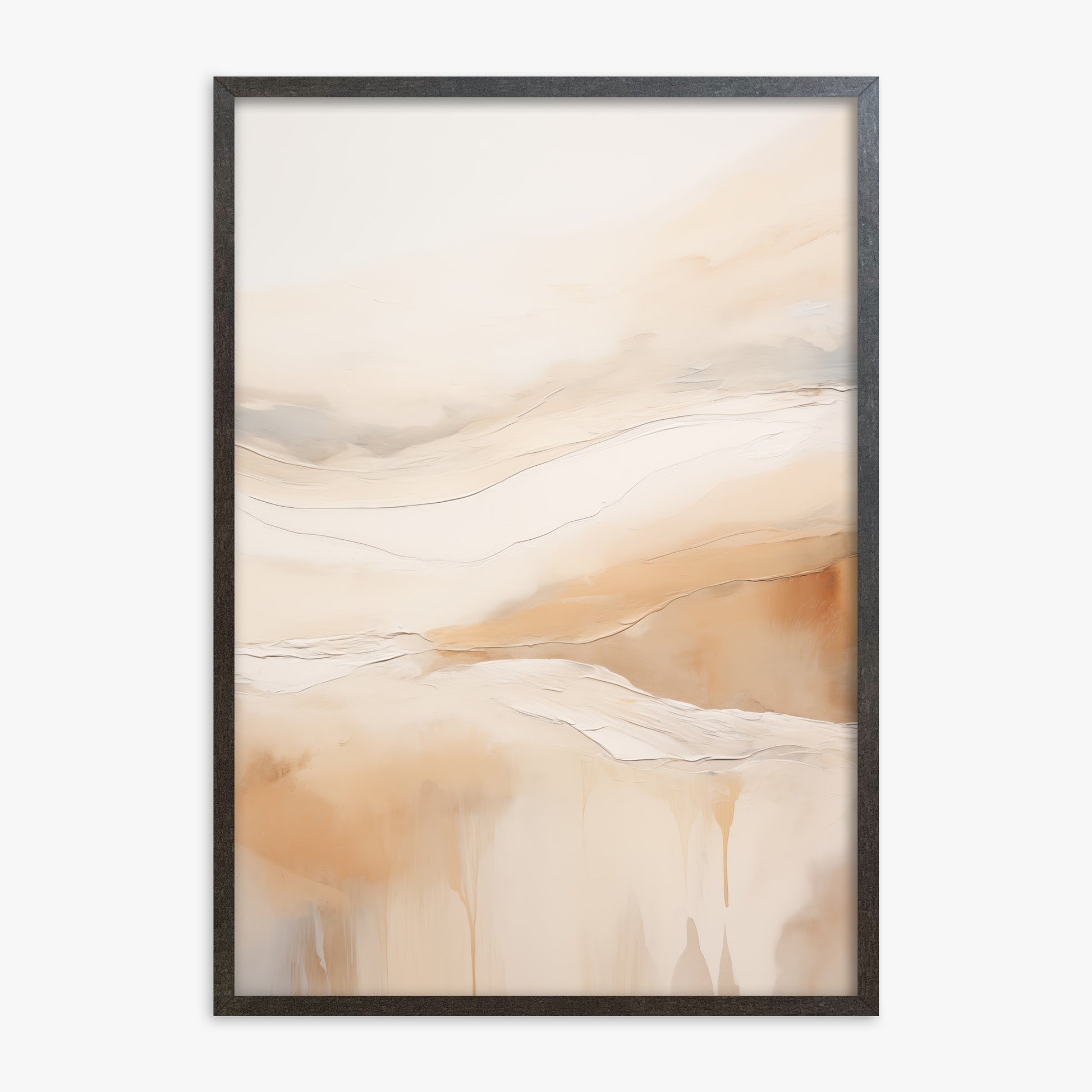 Amber flow, 70x100cm Framed Poster With Espresso Frame