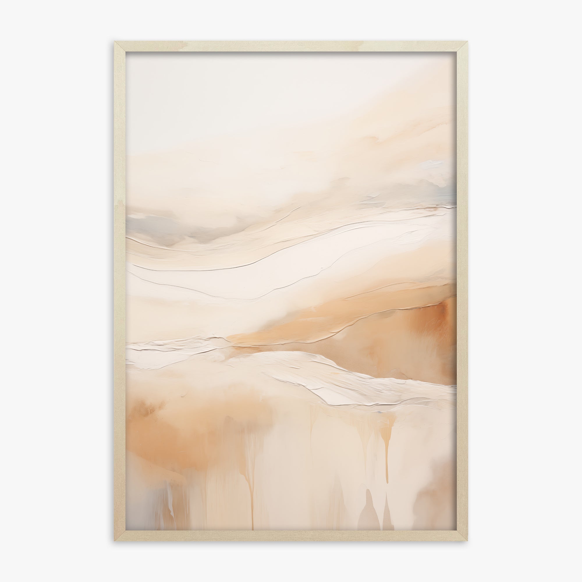Amber flow, 70x100cm Framed Poster With Lime Wood Frame