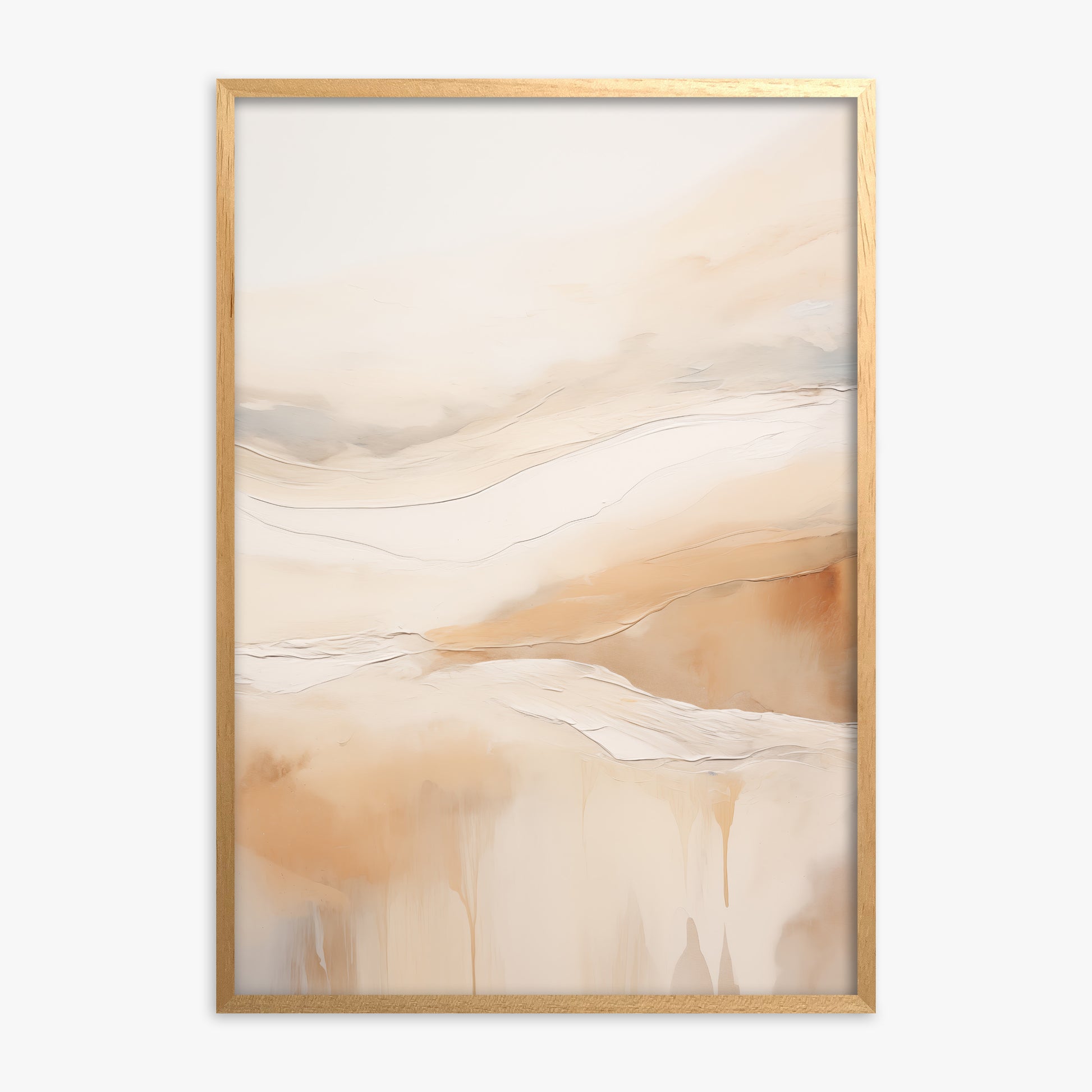 Amber flow, Oak Framed Poster With Oak Frame