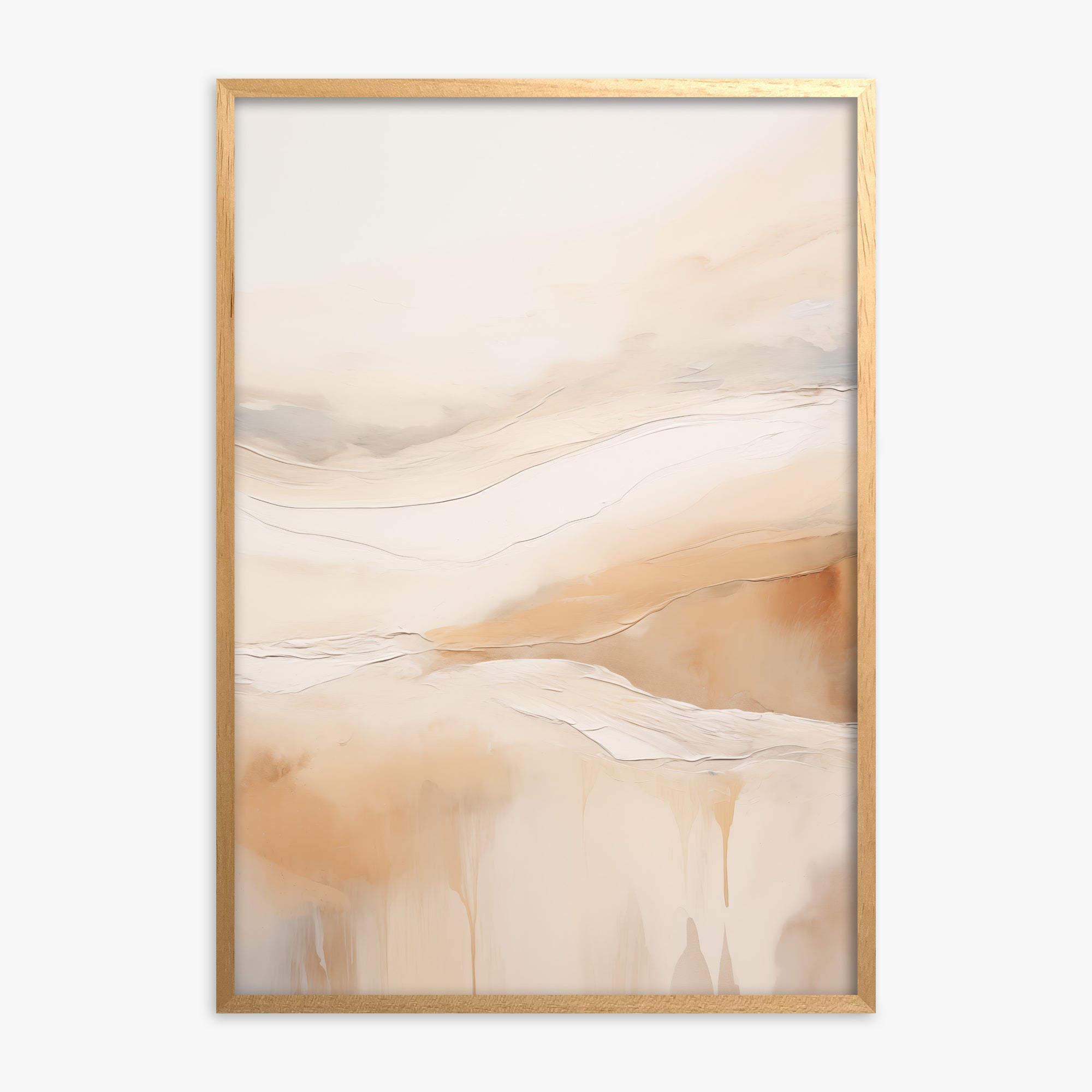 Amber flow, Oak Framed Poster With Oak Frame
