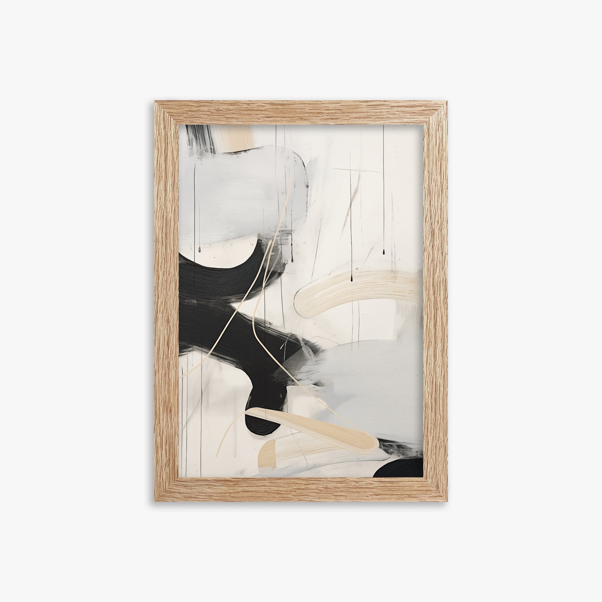 Stormy Clouds, 21x30cm Framed Poster With Raw Oak Frame