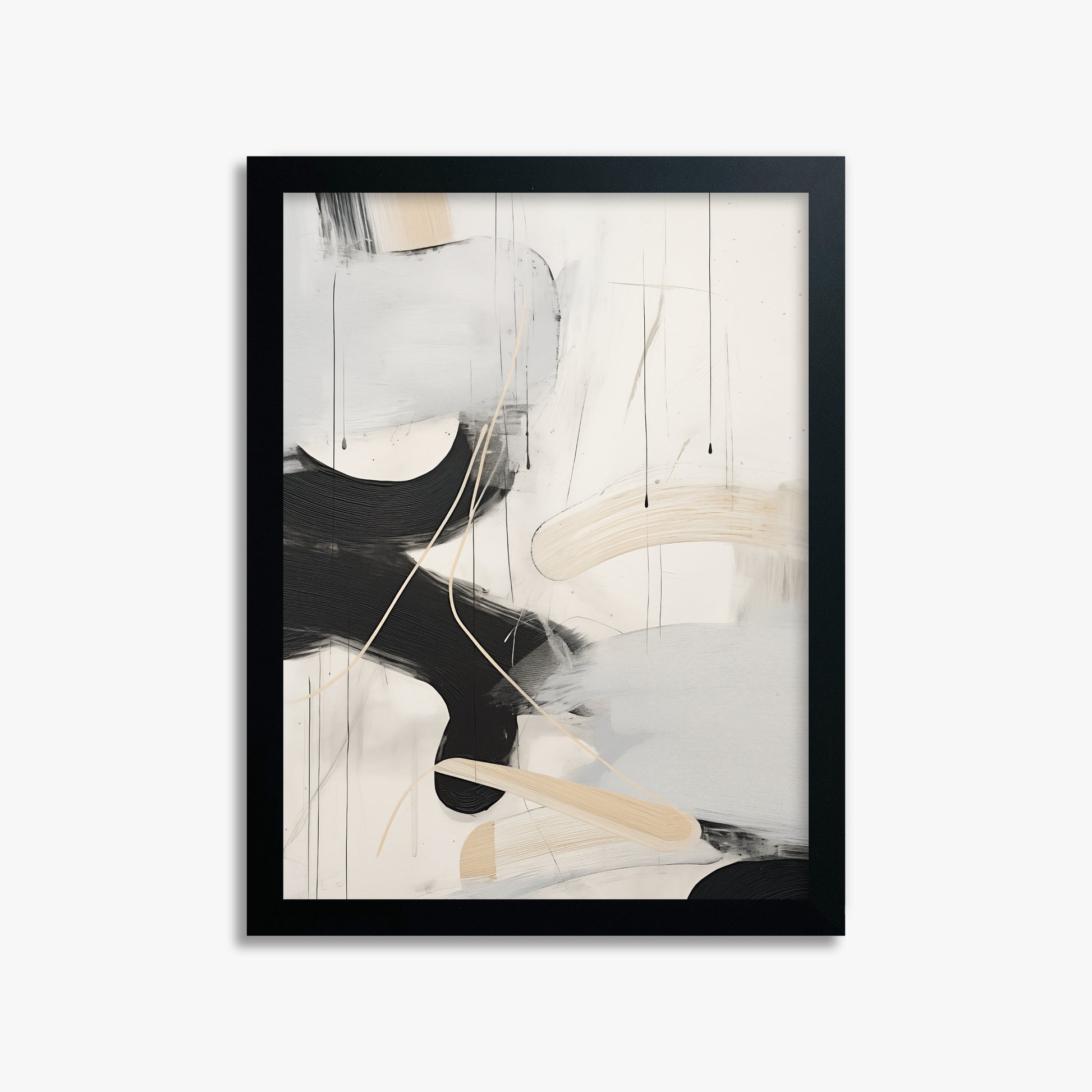Stormy Clouds, 30x40cm Framed Poster With Black Frame