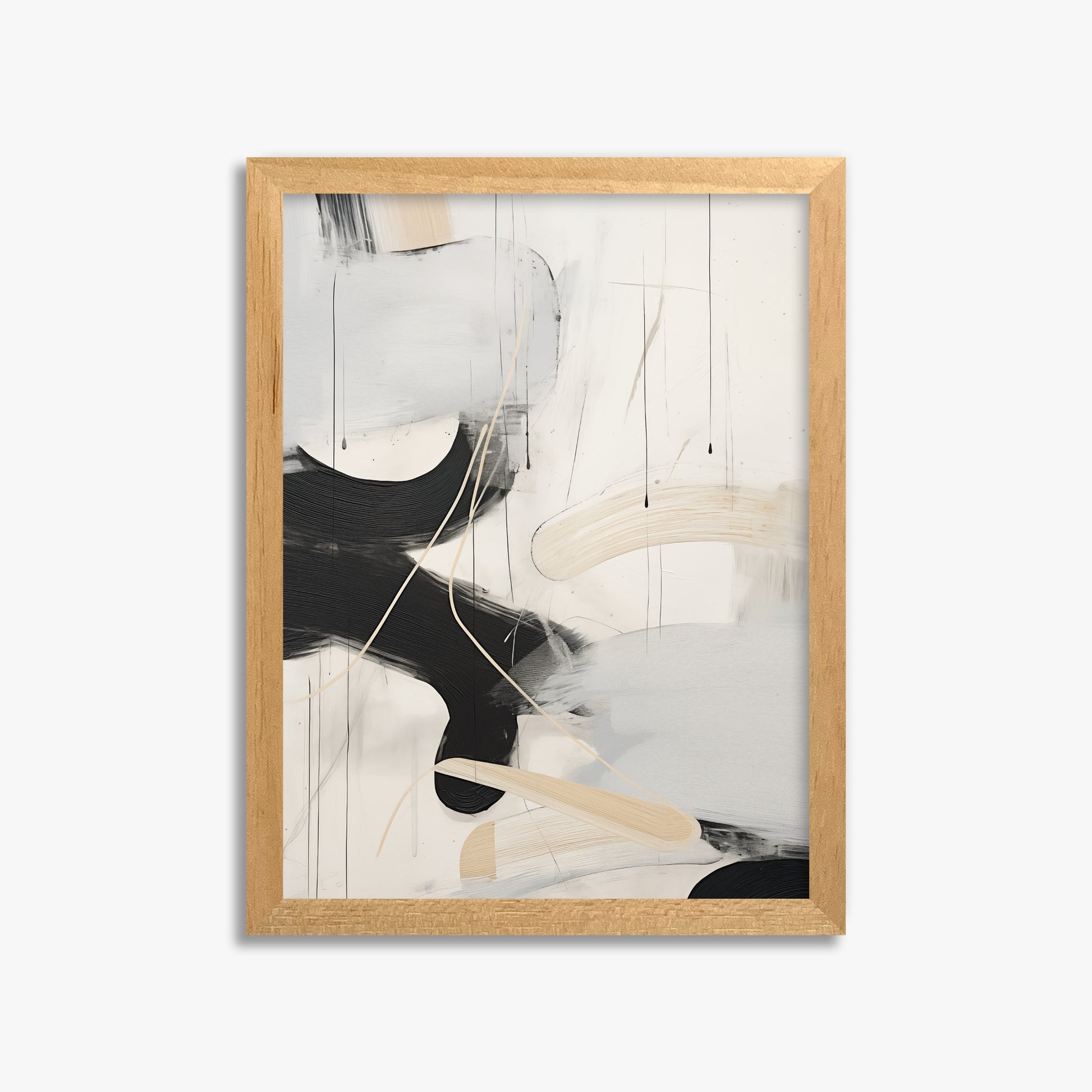 Stormy Clouds, 30x40cm Framed Poster With Oak Frame