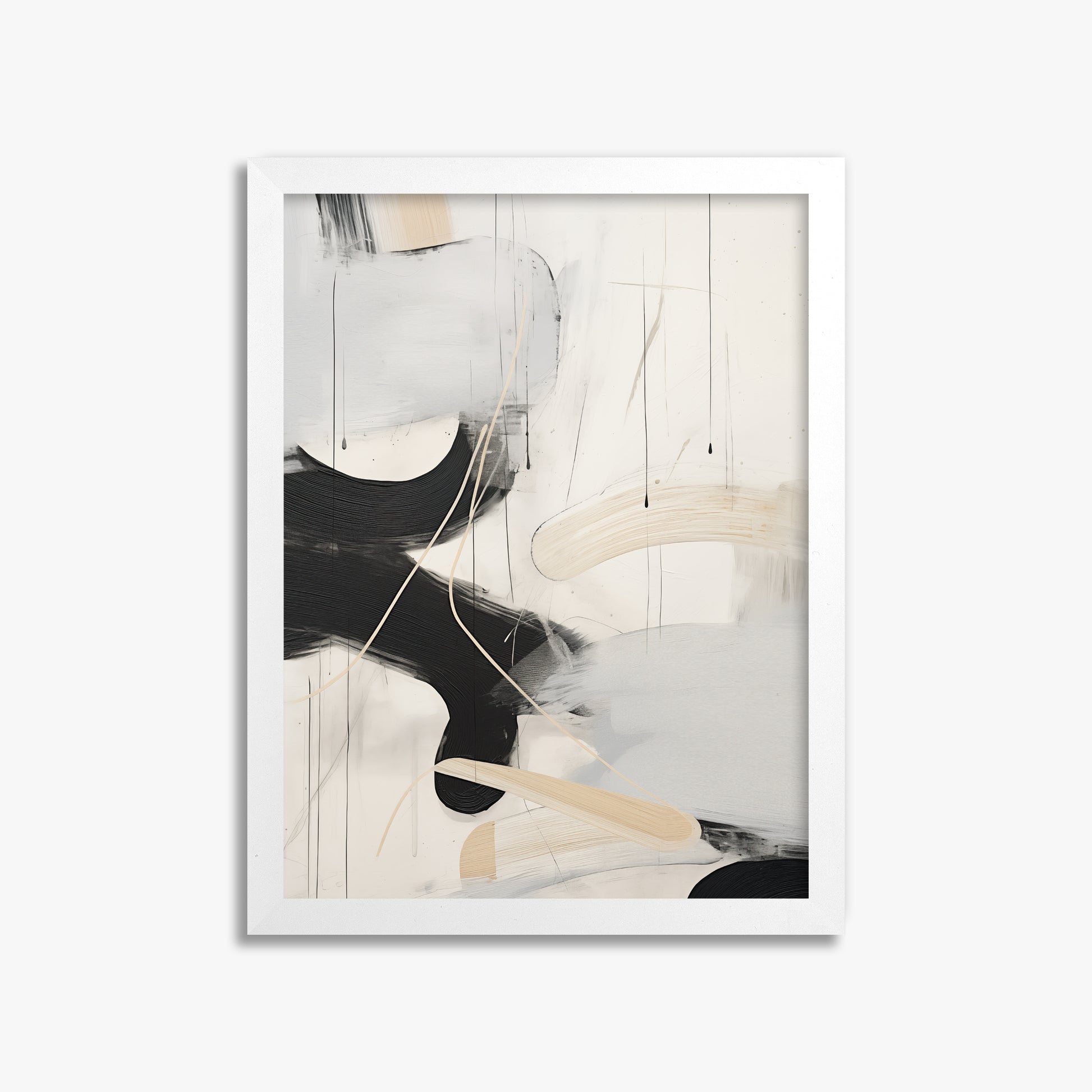 Stormy Clouds, 30x40cm Framed Poster With White Frame