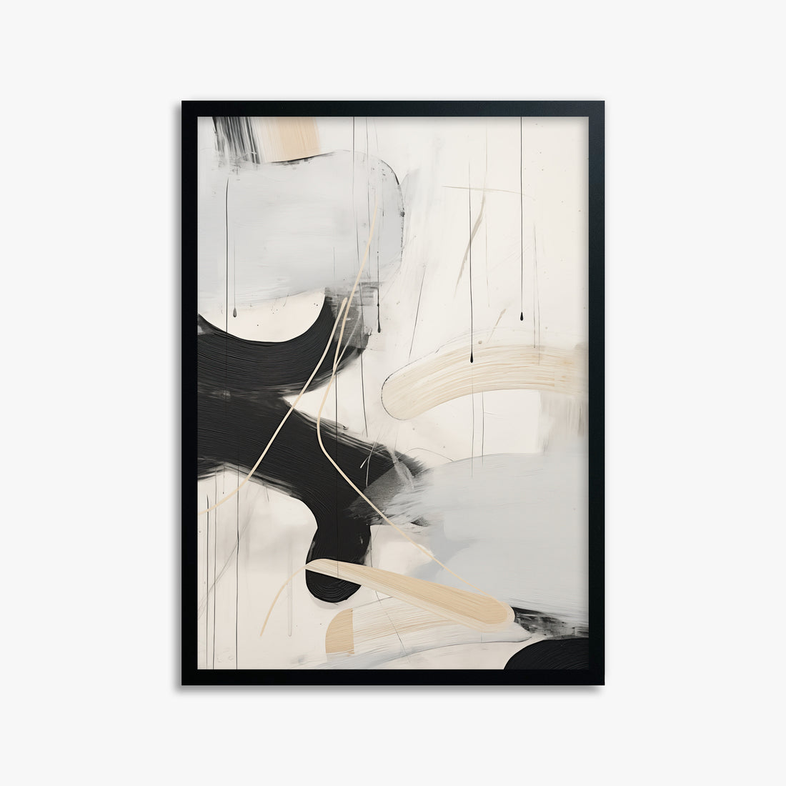 Stormy Clouds, 50x70cm Framed Poster With Black Frame