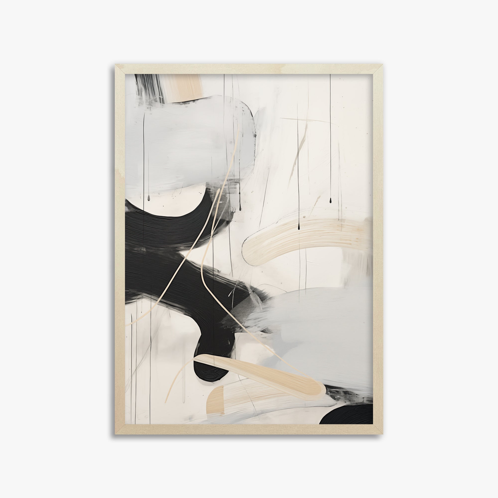 Stormy Clouds, 50x70cm Framed Poster With Lime Wood Frame