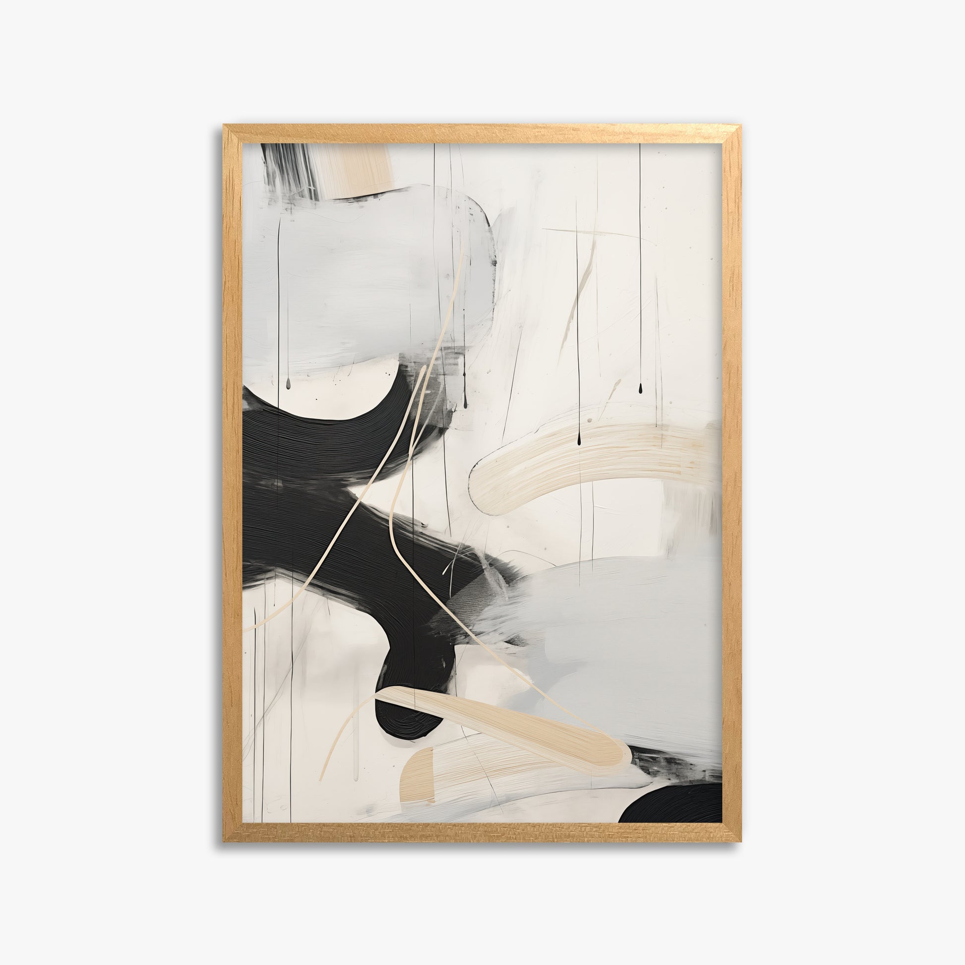 Stormy Clouds, 50x70cm Framed Poster With Oak Frame