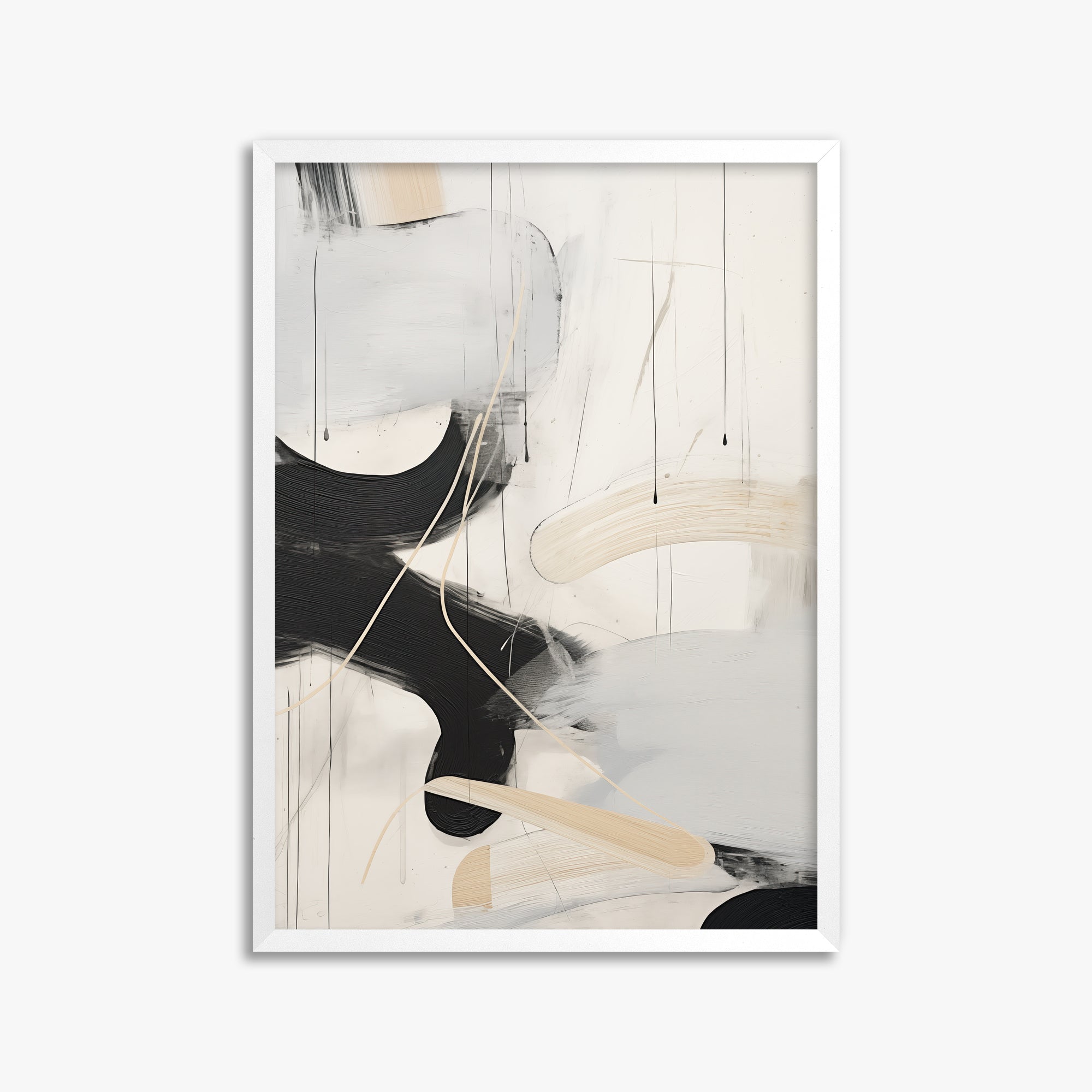 Stormy Clouds, 50x70cm Framed Poster With White Frame
