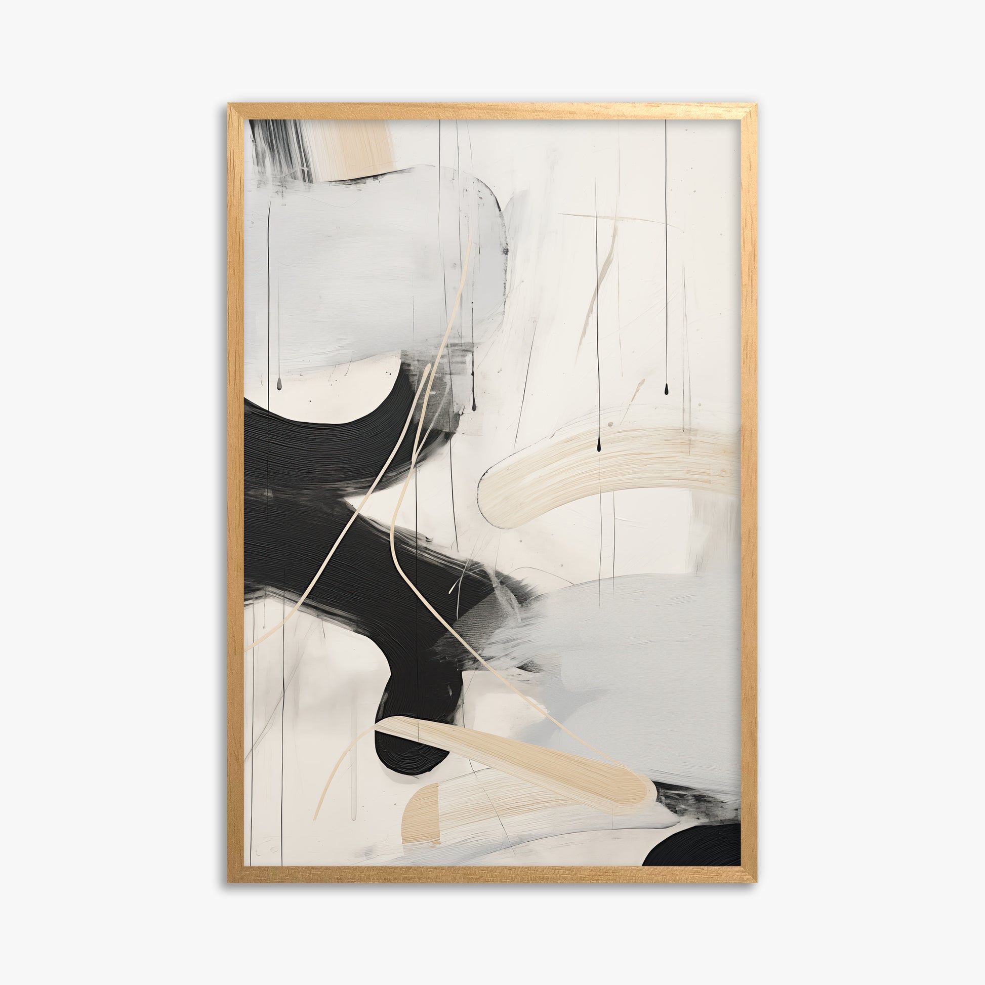 Stormy Clouds, 61x91cm Framed Poster With Oak Frame