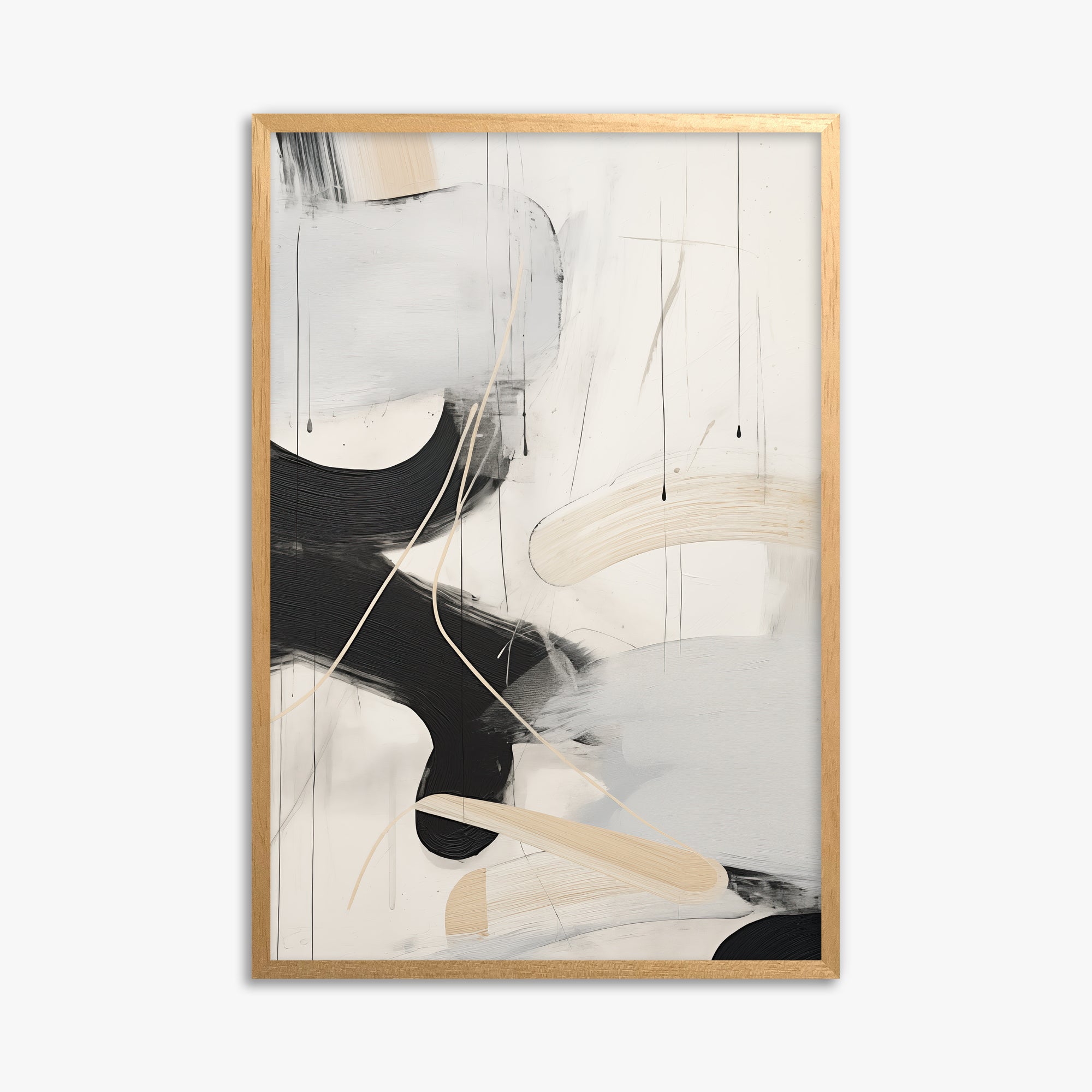 Stormy Clouds, 61x91cm Framed Poster With Oak Frame