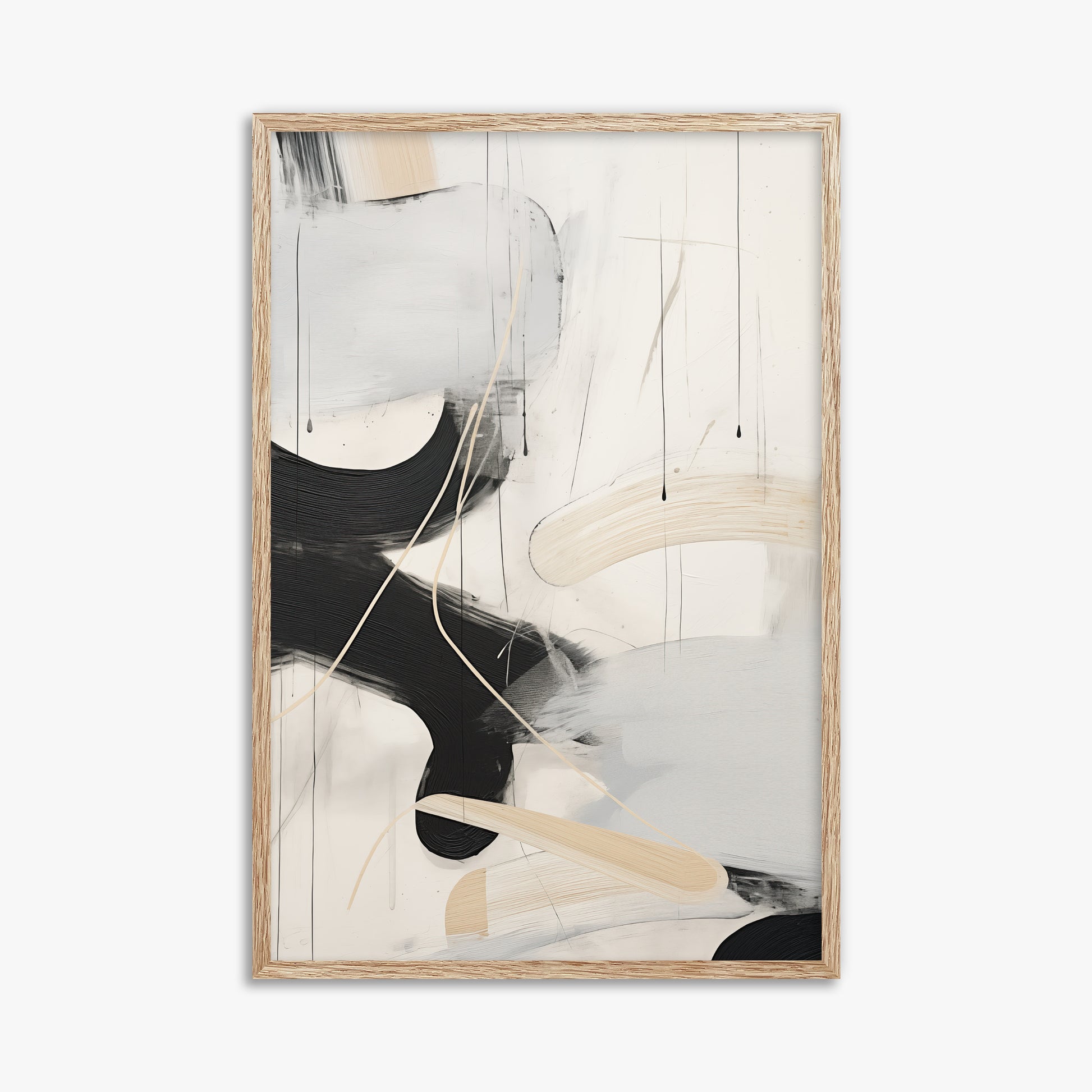 Stormy Clouds, 61x91cm Framed Poster With Raw Oak Frame