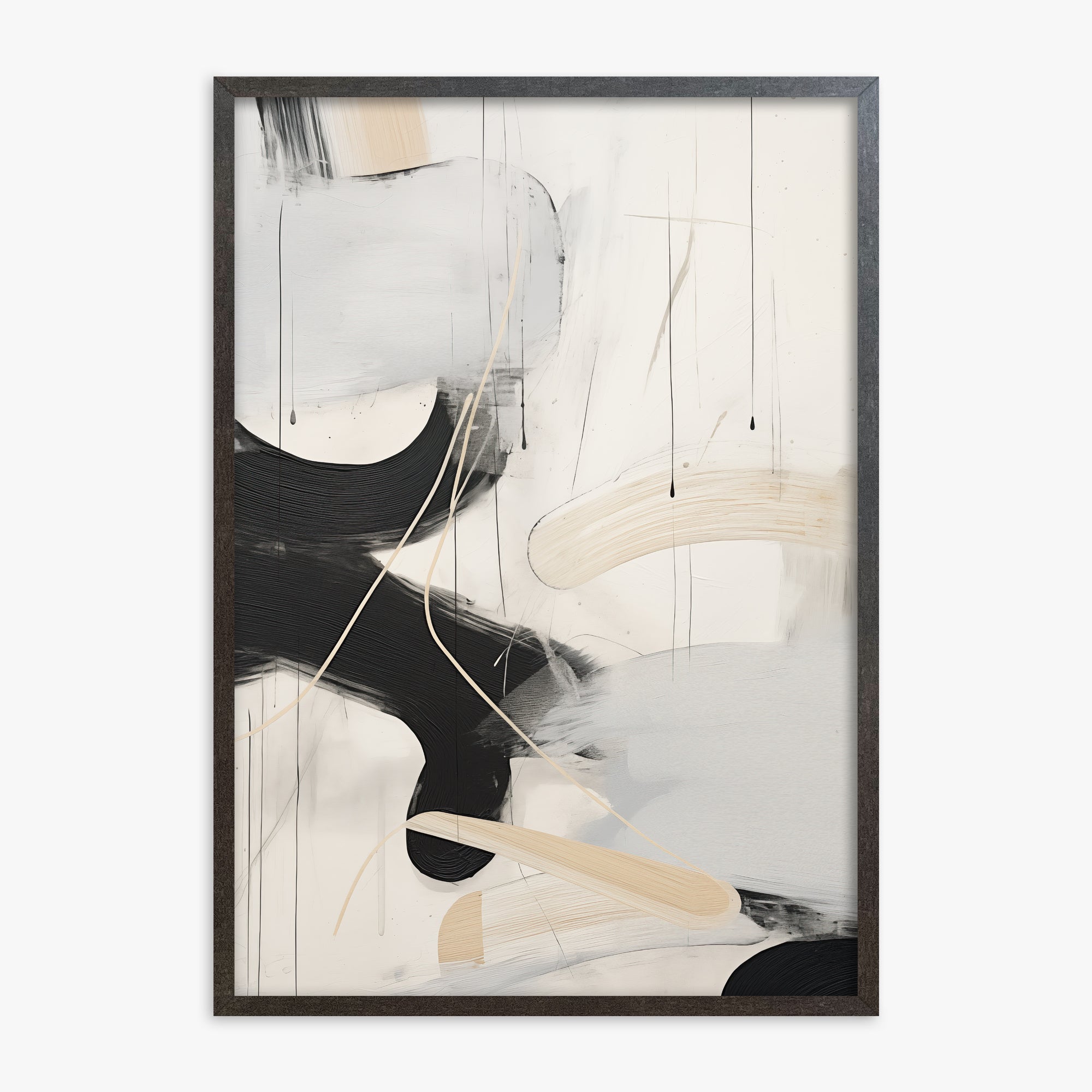 Stormy Clouds, 70x100cm Framed Poster With Espresso Frame