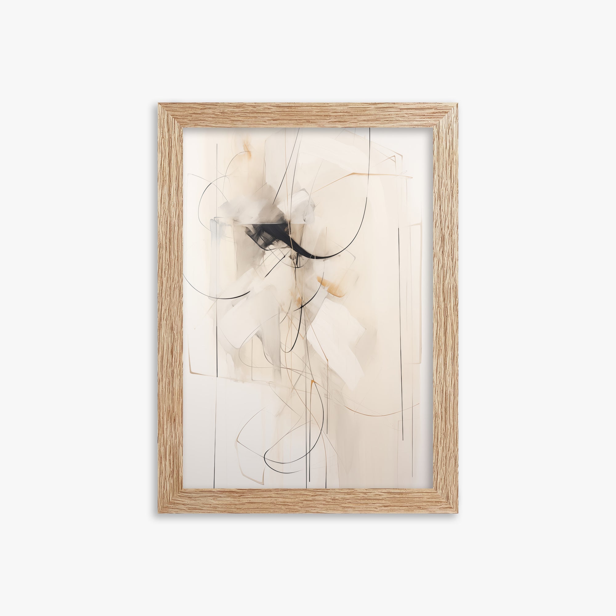 Ink Reverie, 21x30cm Framed Poster With Raw Oak Frame