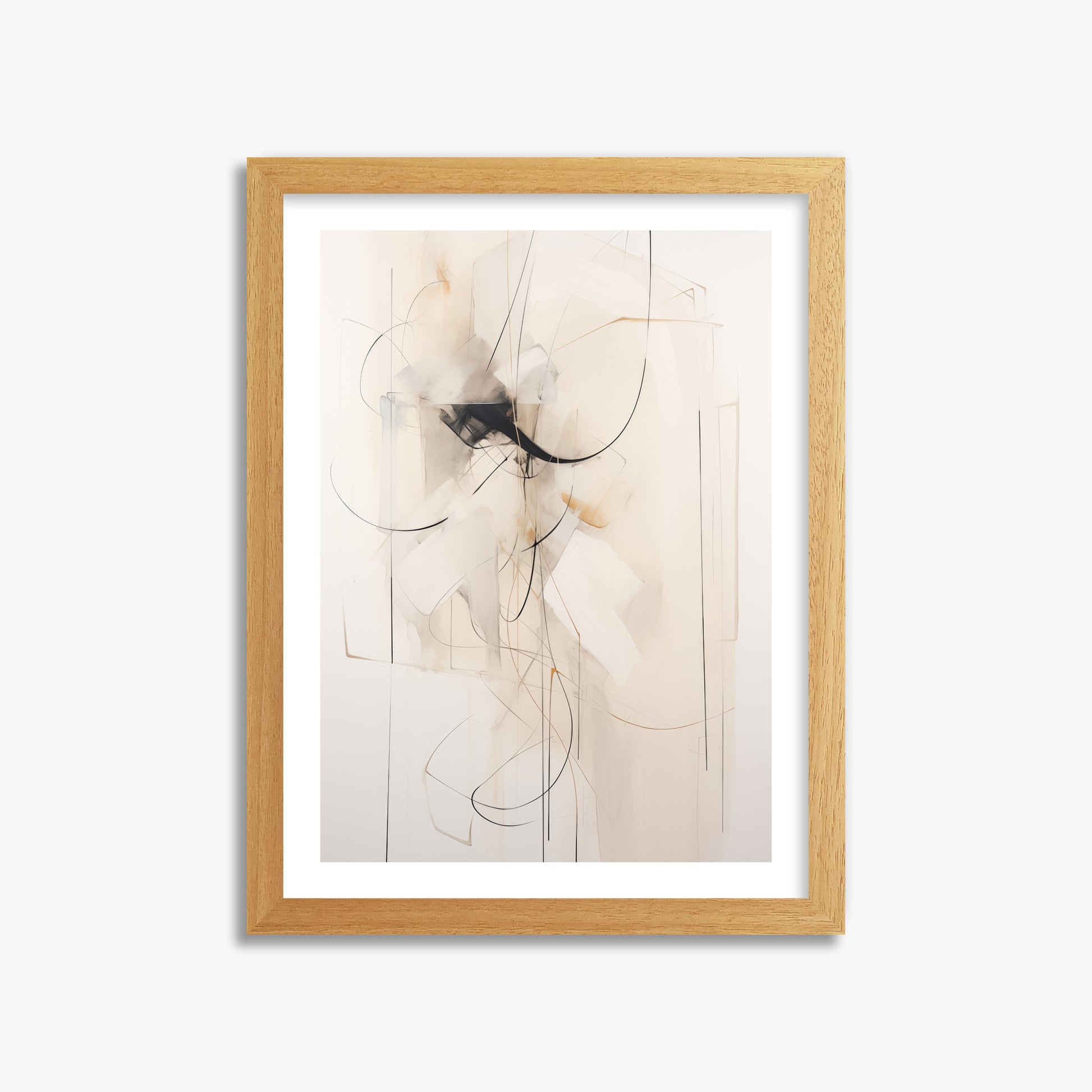 Ink Reverie, 30x40cm Framed Poster With Oak Frame
