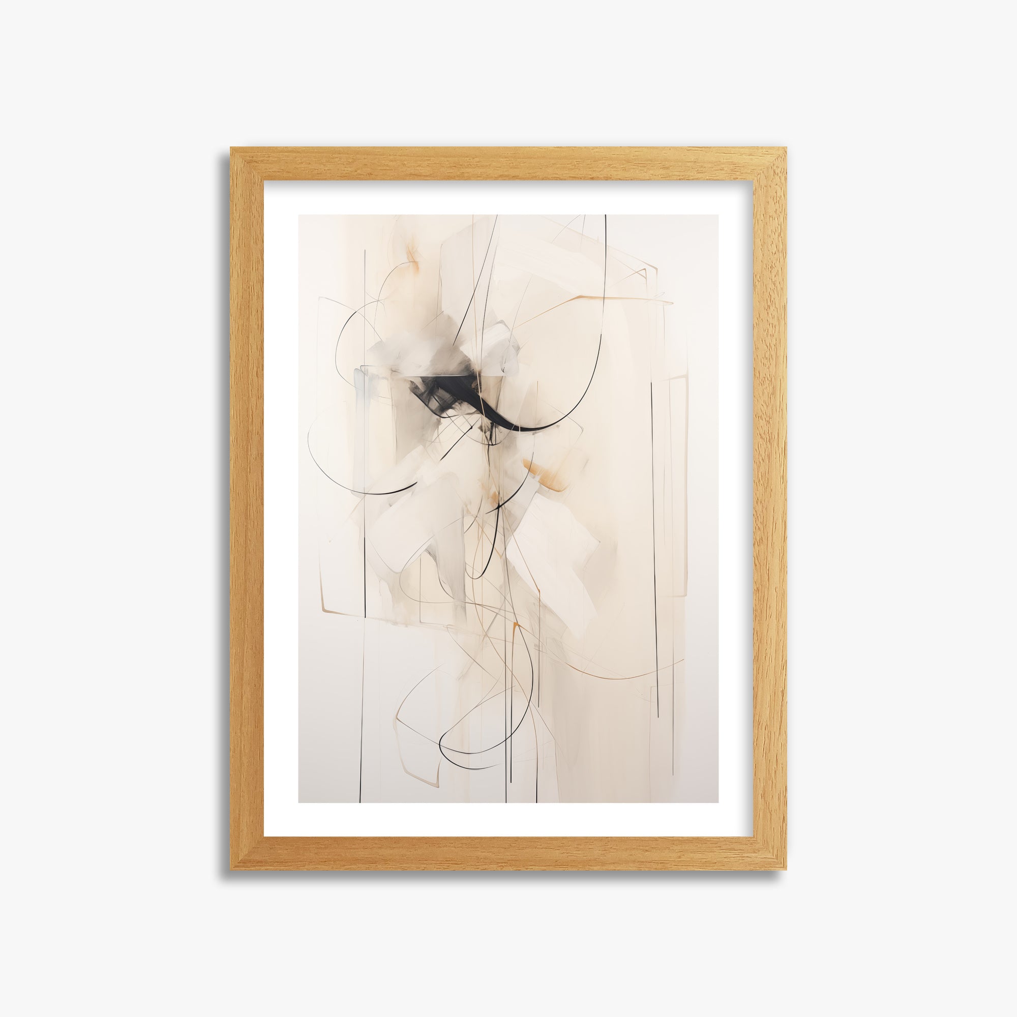 Ink Reverie, 30x40cm Framed Poster With Oak Frame