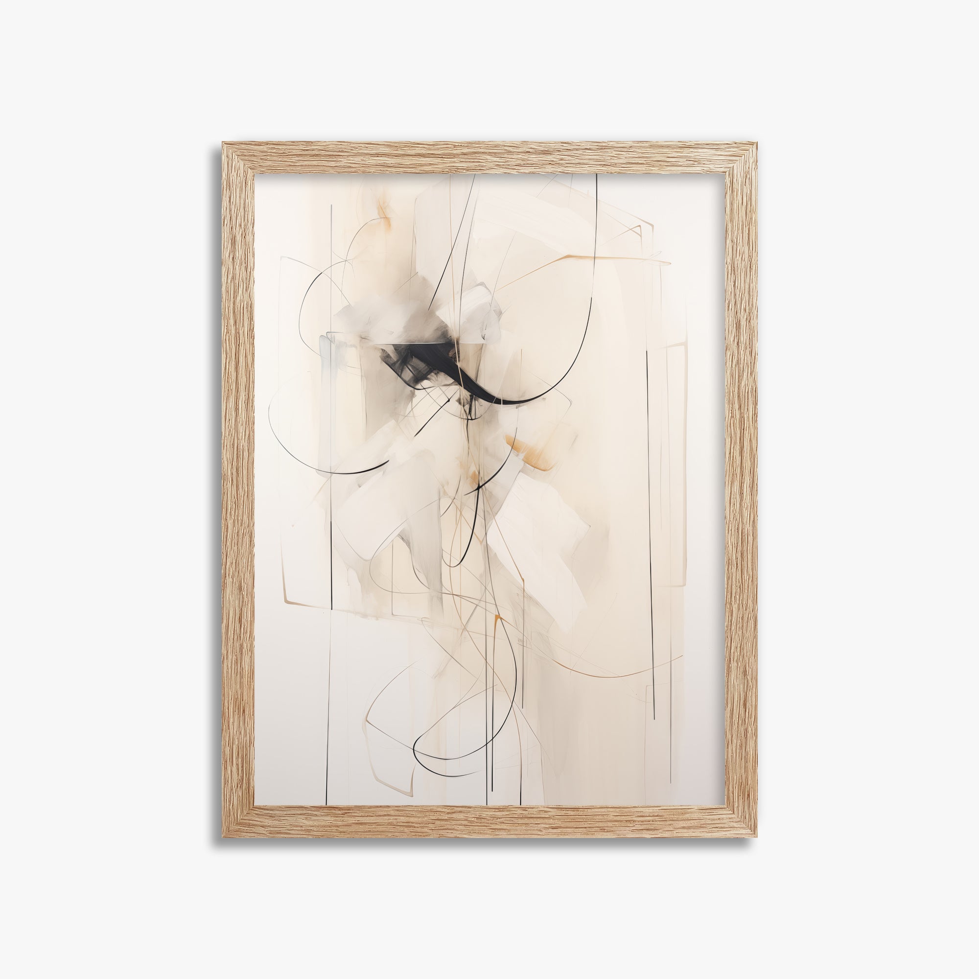 Ink Reverie, 30x40cm Framed Poster With Raw Oak Frame