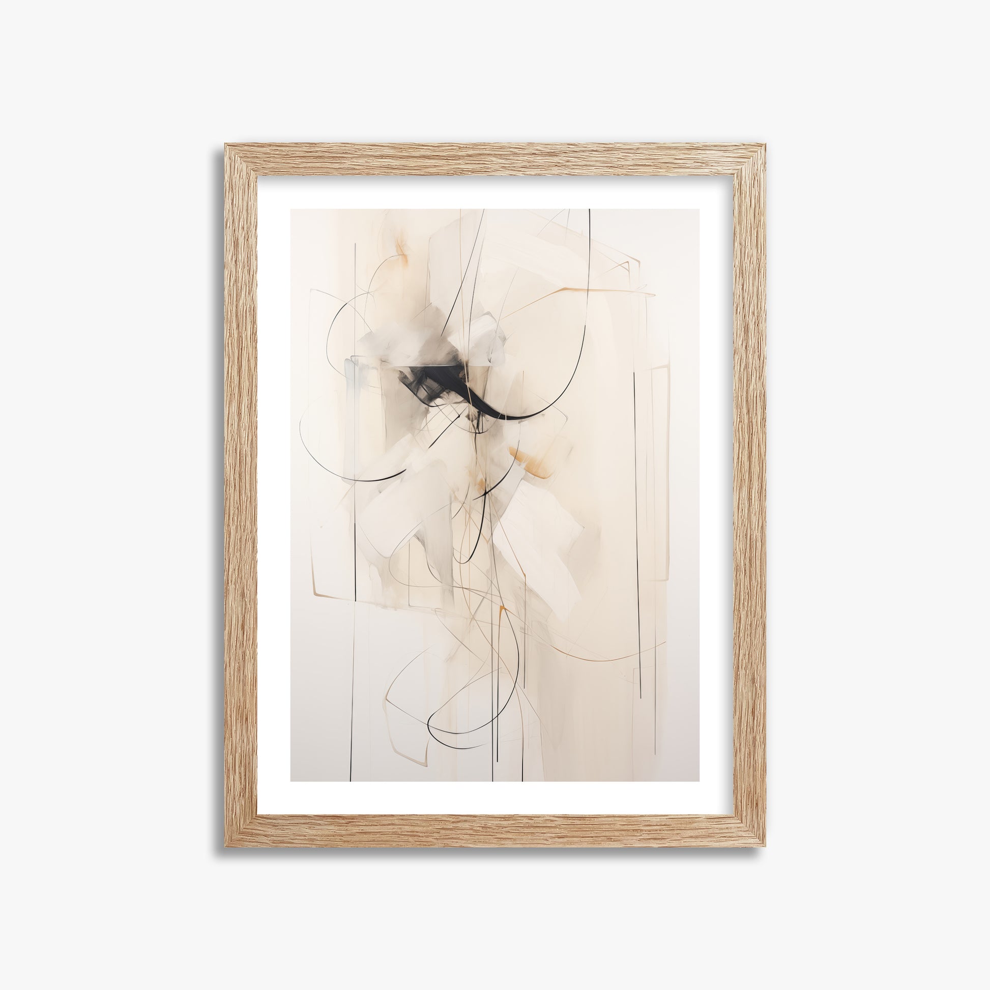 Ink Reverie, 30x40cm Framed Poster With Raw Oak Frame