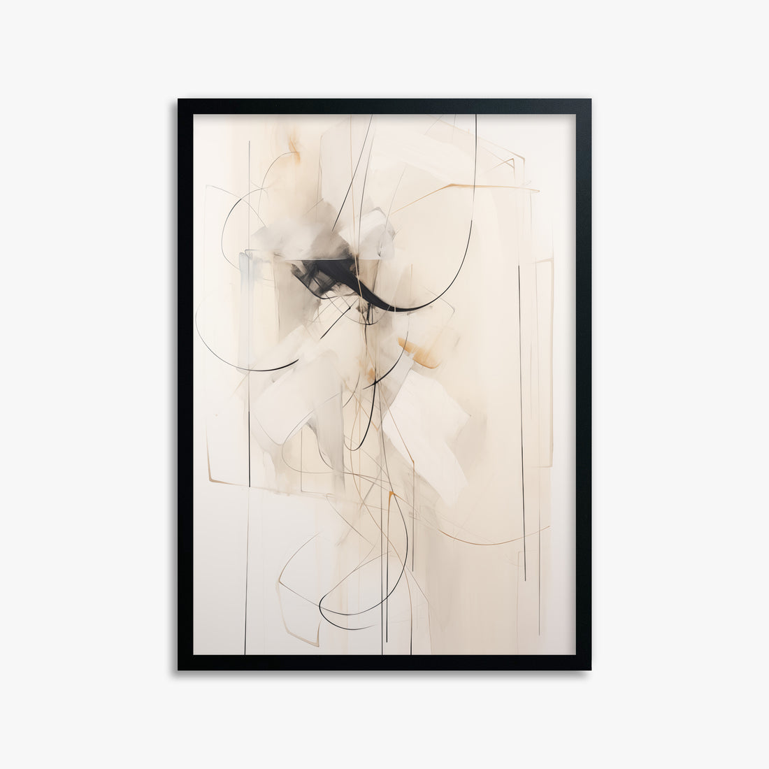 Ink Reverie, 50x70cm Framed Poster With Black Frame