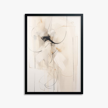 Ink Reverie, 50x70cm Framed Poster With Black Frame