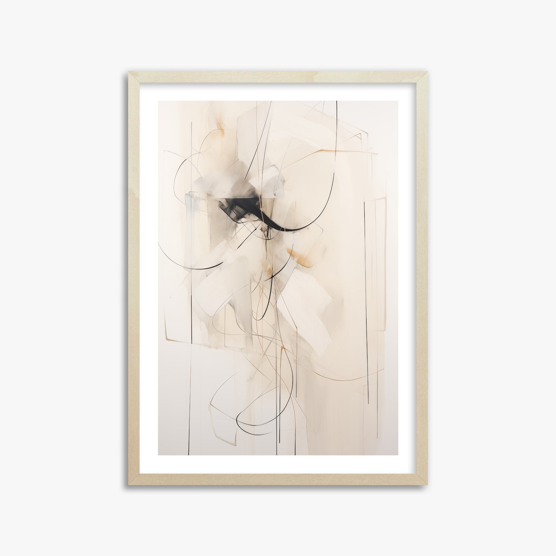 Ink Reverie, 50x70cm Framed Poster With Lime Wood Frame