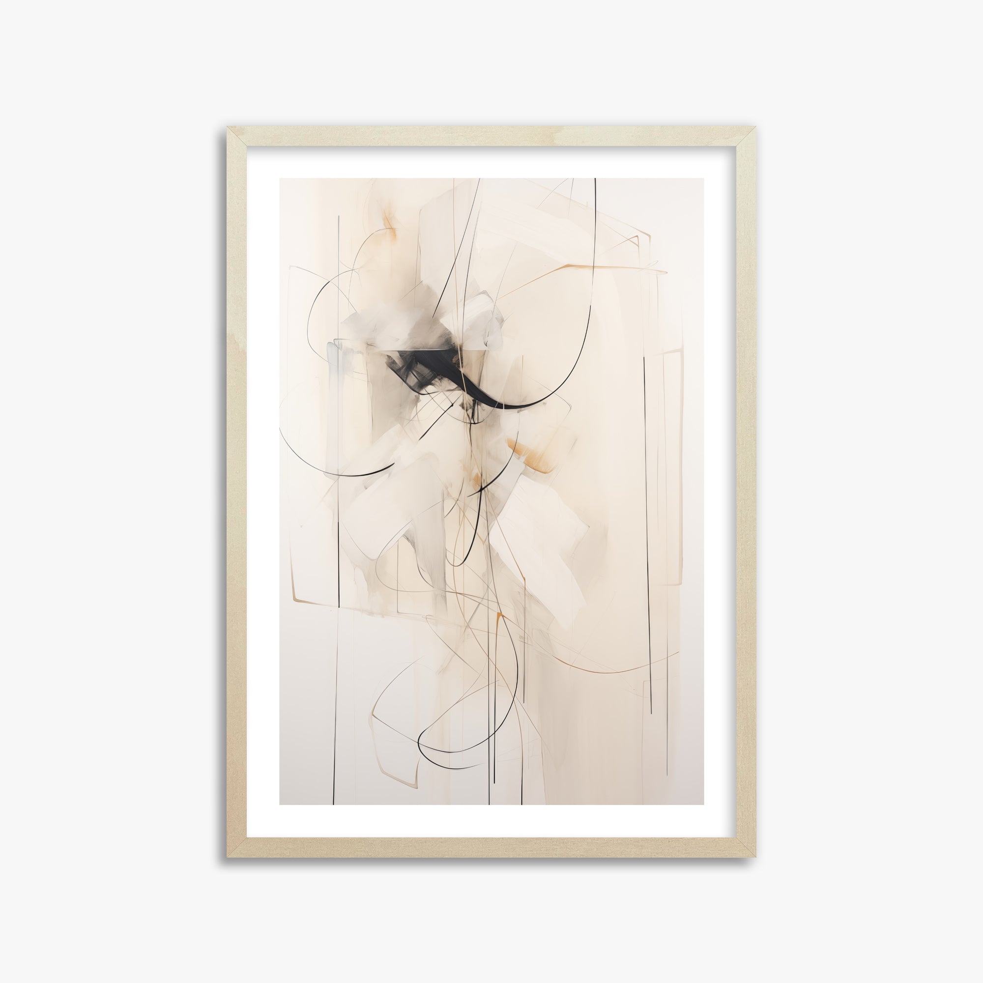 Ink Reverie, 50x70cm Framed Poster With Lime Wood Frame