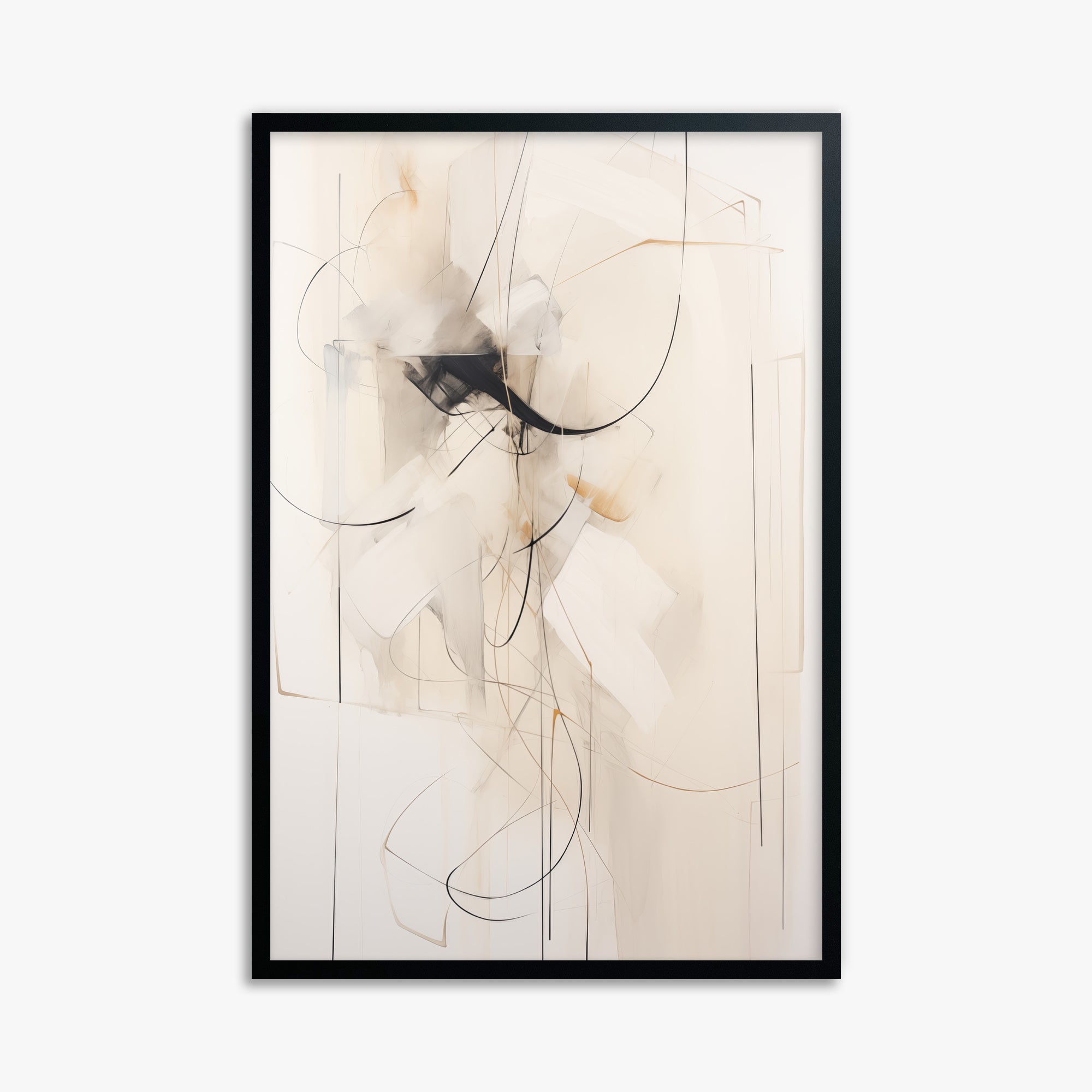 Ink Reverie, 61x91cm Framed Poster With Black Frame