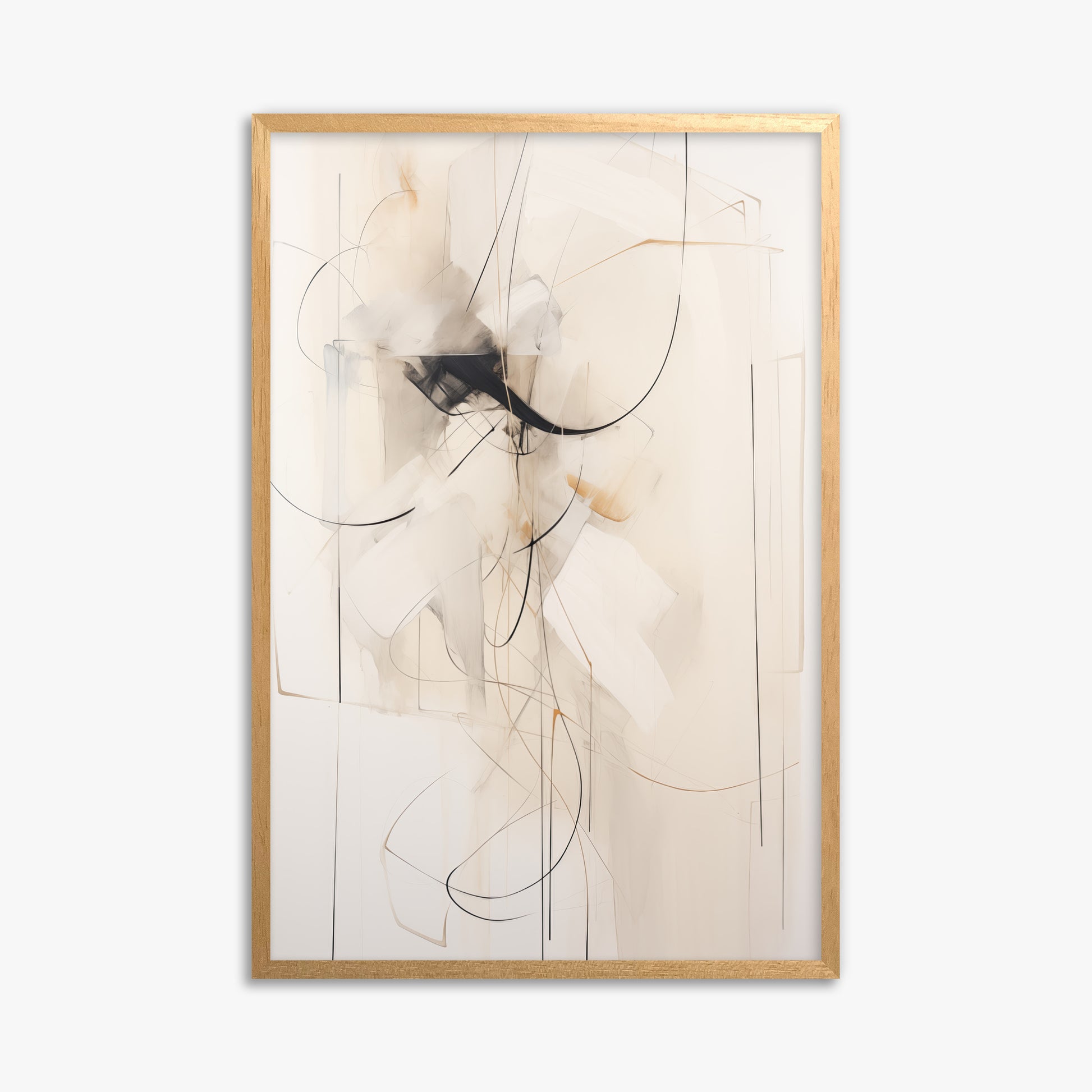 Ink Reverie, 61x91cm Framed Poster With Oak Frame
