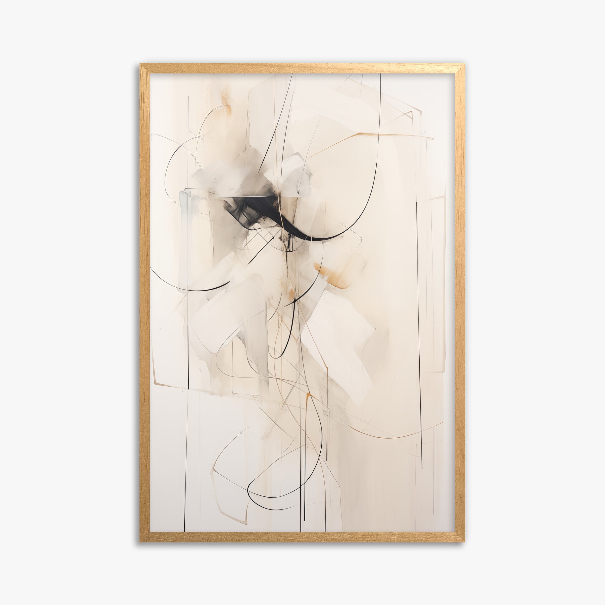 Ink Reverie, 61x91cm Framed Poster With Oak Frame