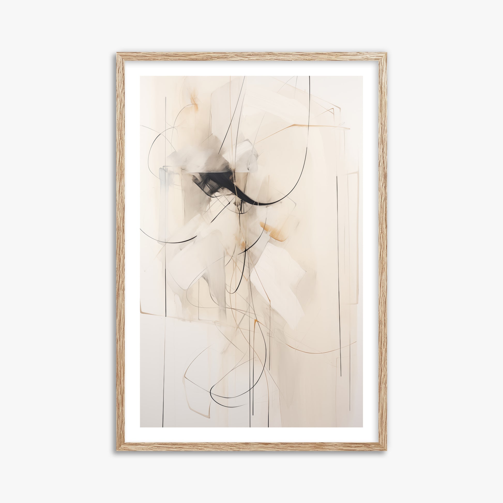 Ink Reverie, 61x91cm Framed Poster With Raw Oak Frame