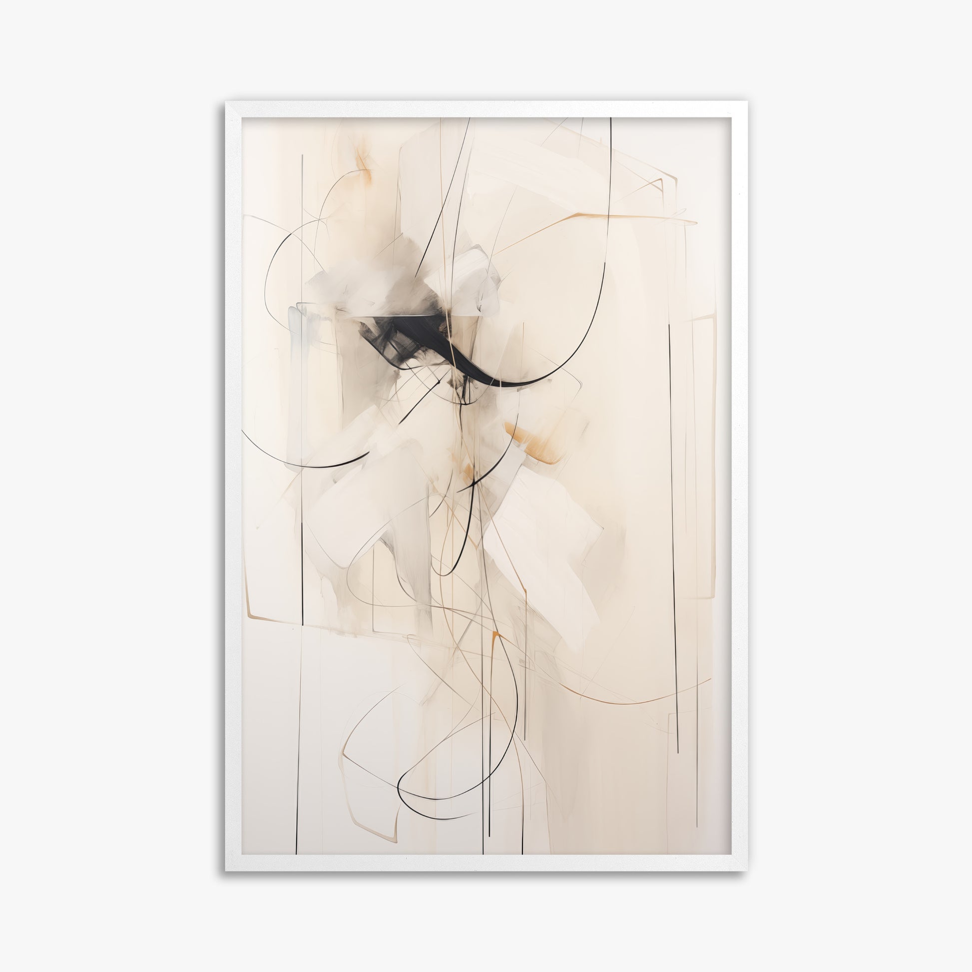 Ink Reverie, 61x91cm Framed Poster With White Frame