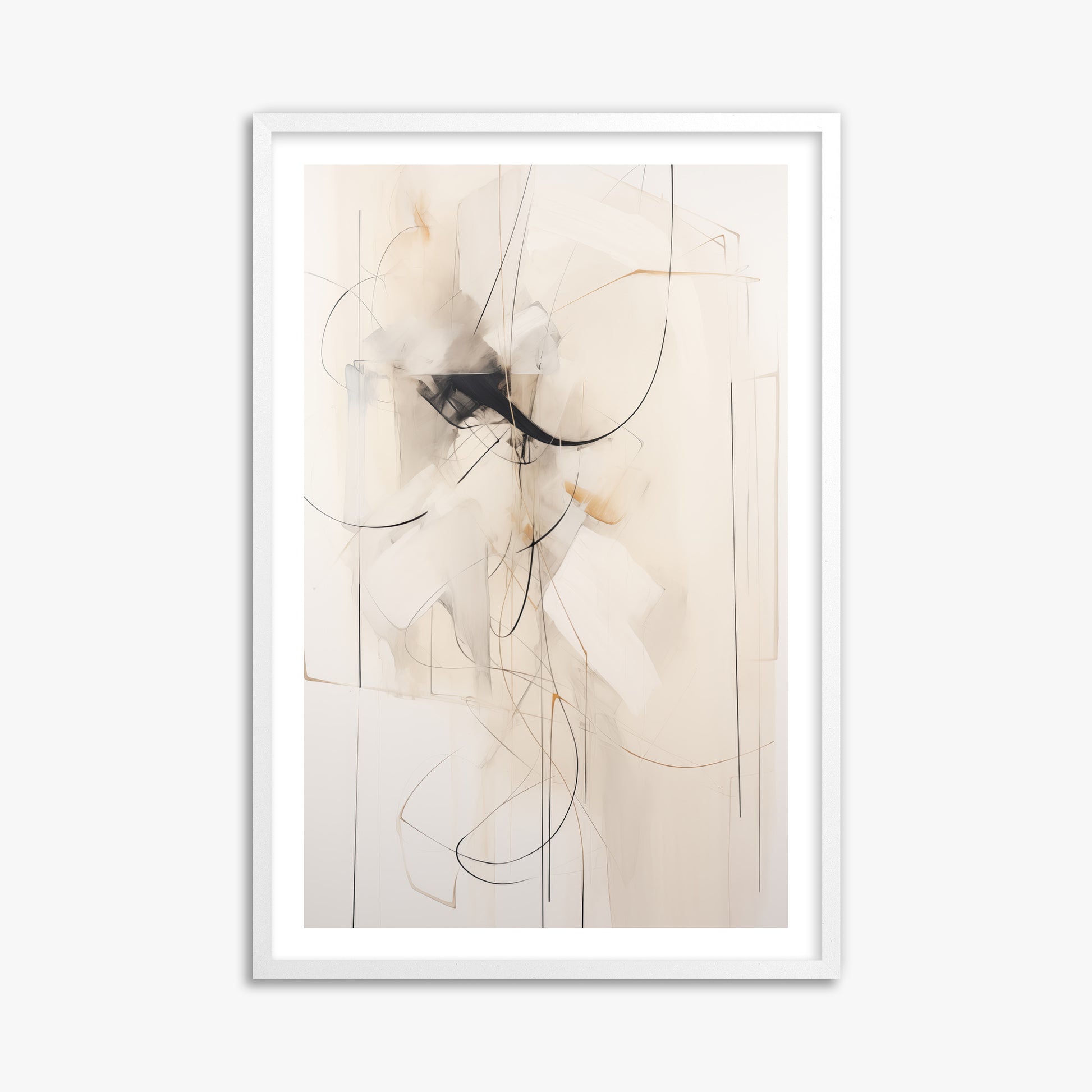Ink Reverie, 61x91cm Framed Poster With White Frame