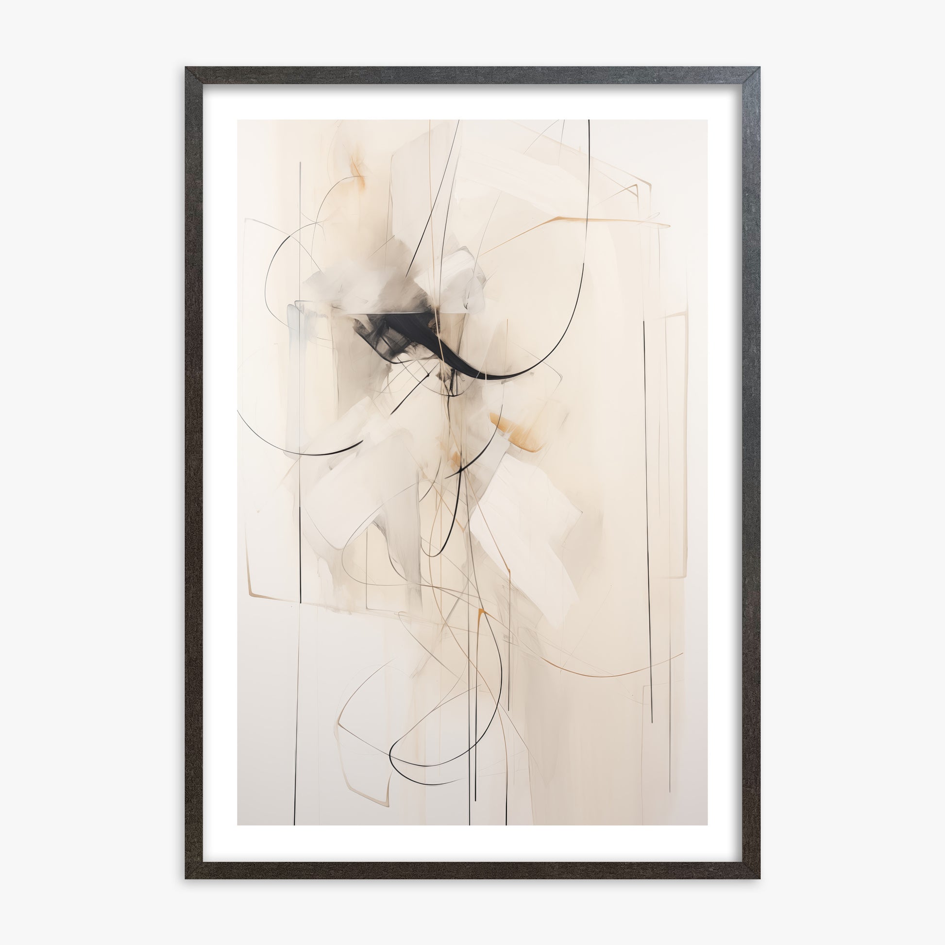 Ink Reverie, 70x100cm Framed Poster With Espresso Frame