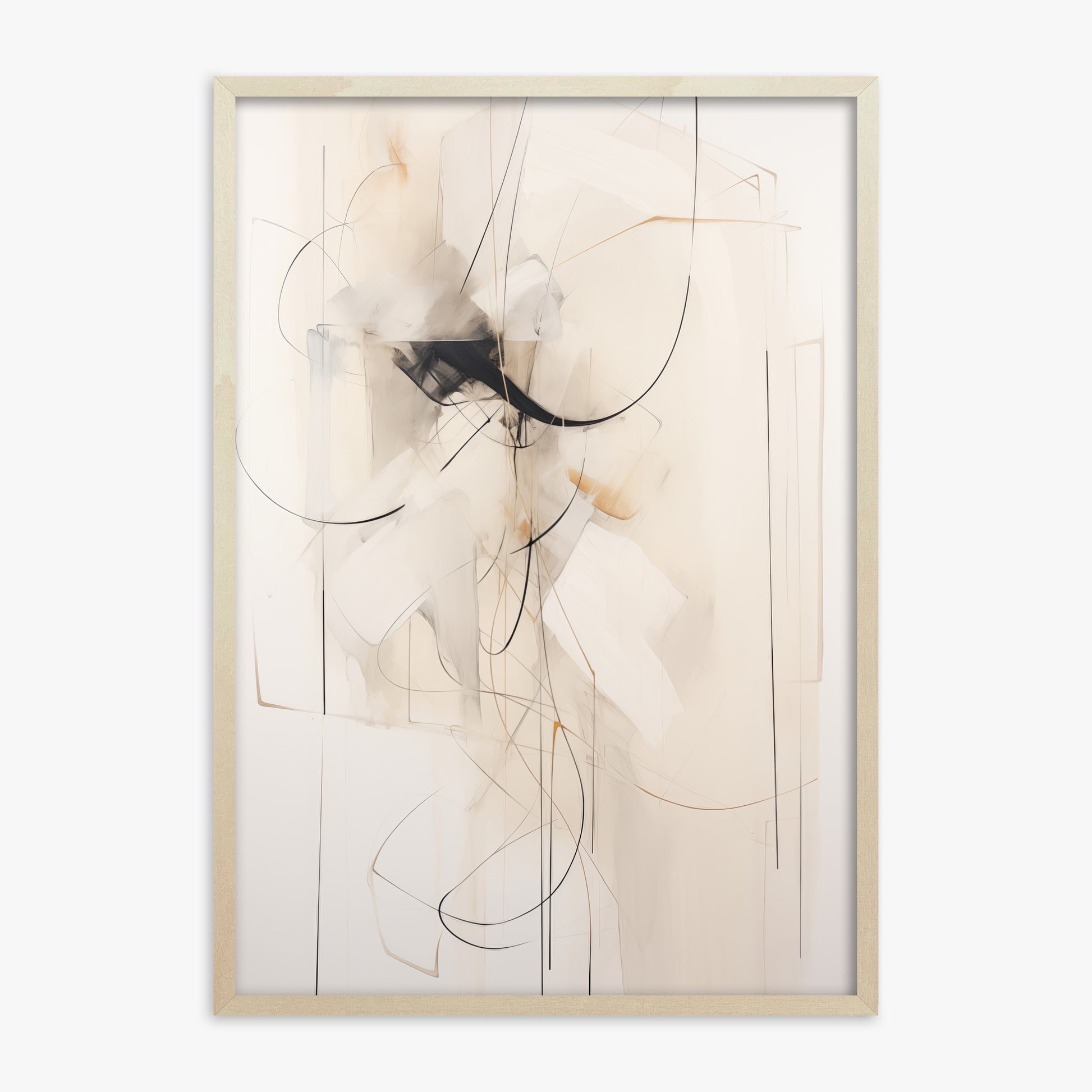 Ink Reverie, 70x100cm Framed Poster With Lime Wood Frame