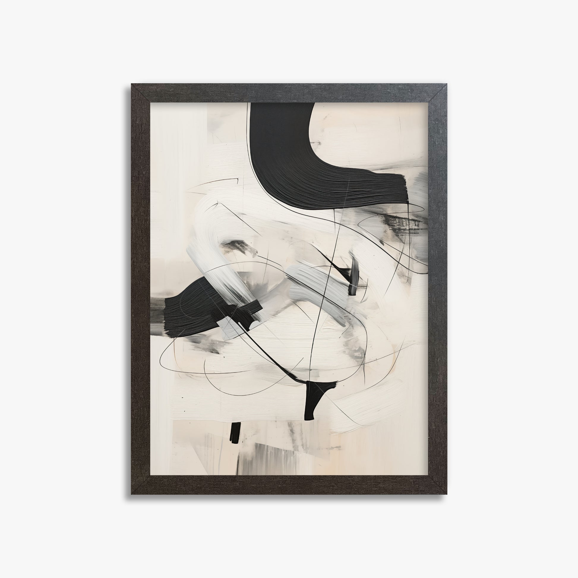 Rhythmic Gesture, 30x40cm Framed Poster With Espresso Frame