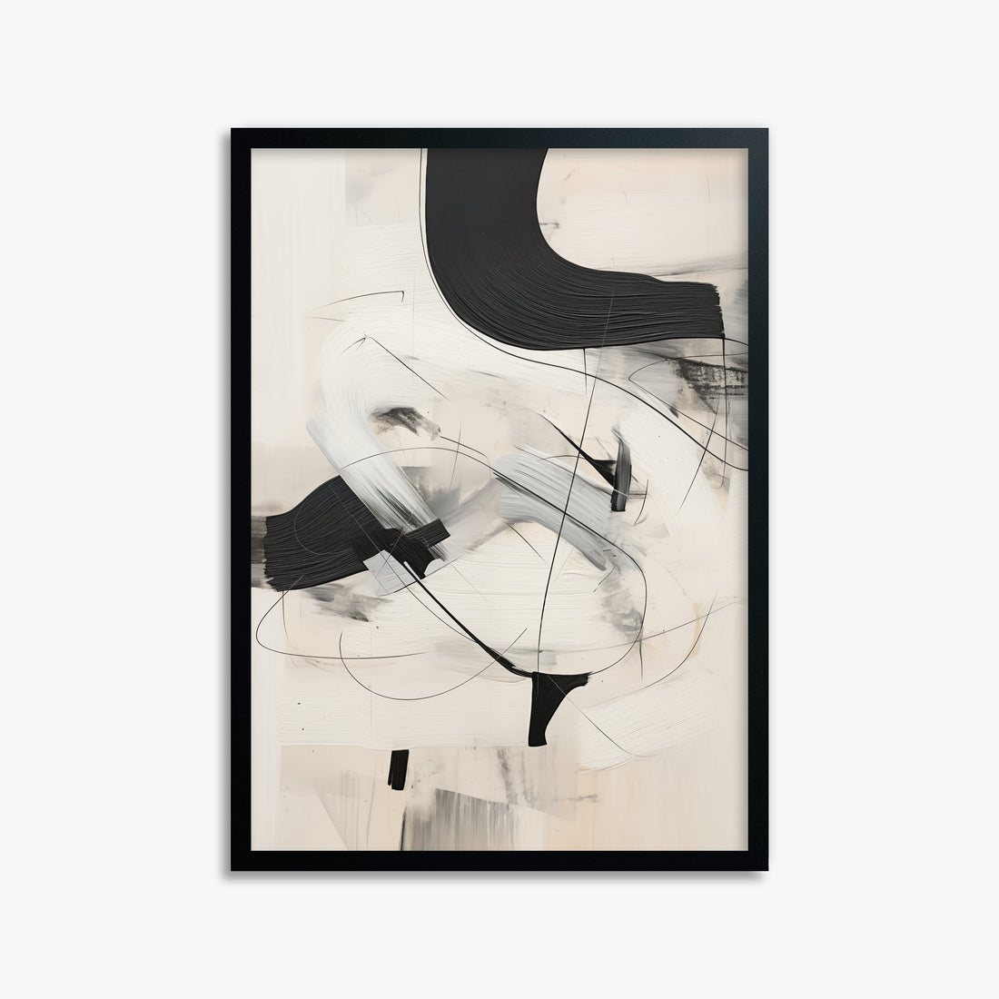 Rhythmic Gesture, 50x70cm Framed Poster With Black Frame