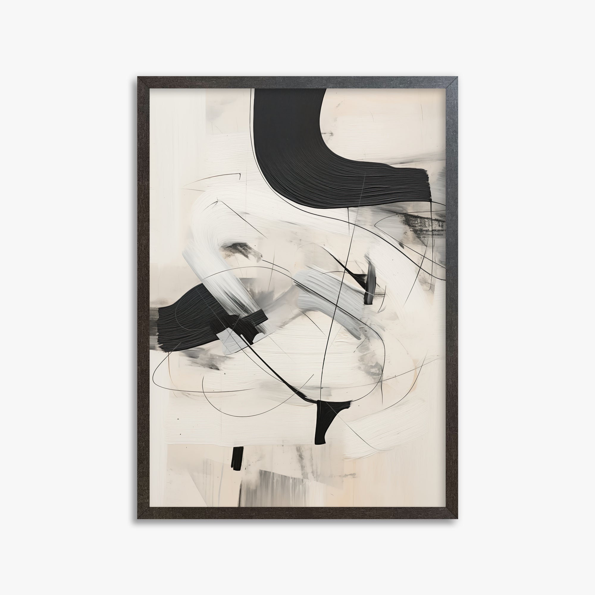 Rhythmic Gesture, 50x70cm Framed Poster With Espresso Frame