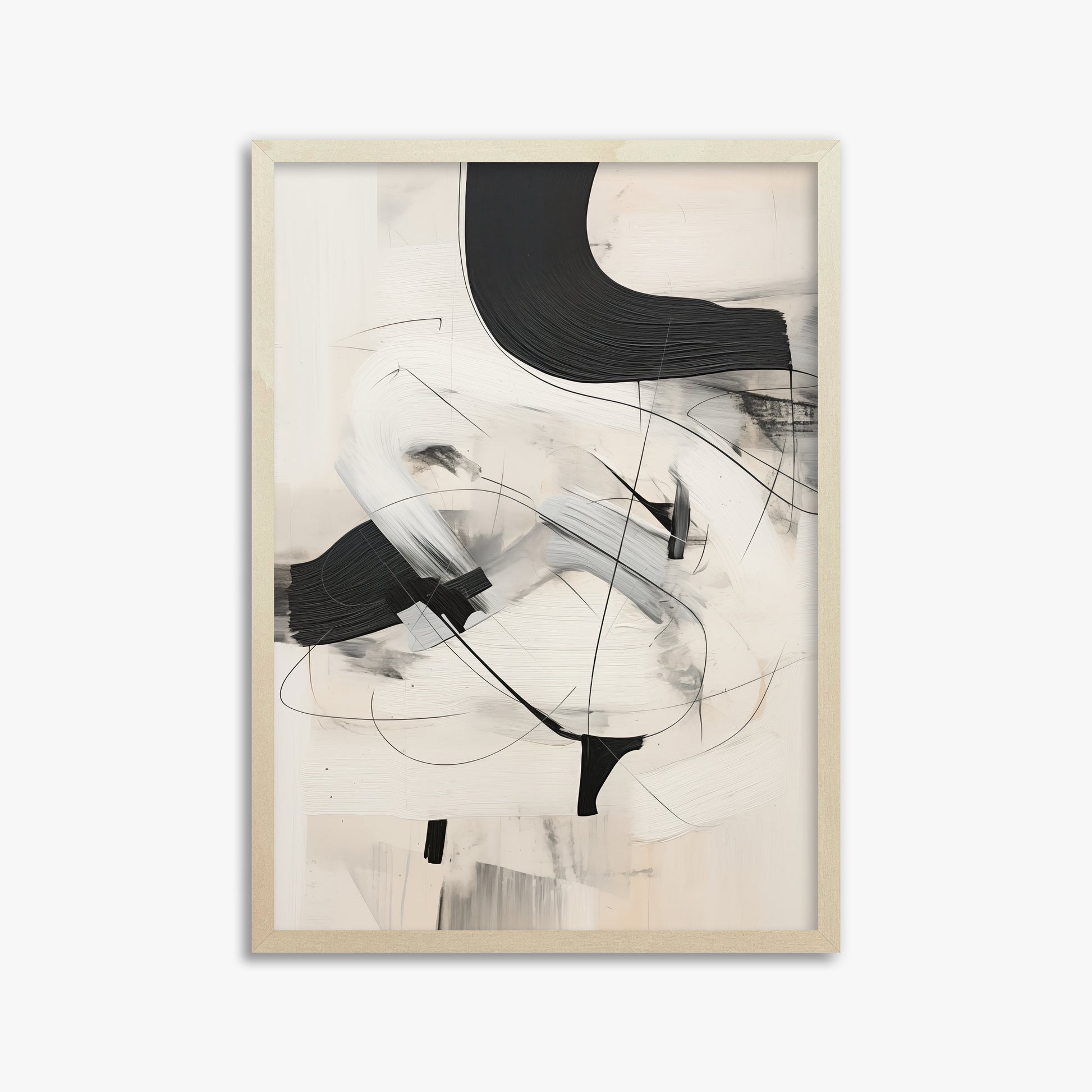 Rhythmic Gesture, 50x70cm Framed Poster With Lime Wood Frame