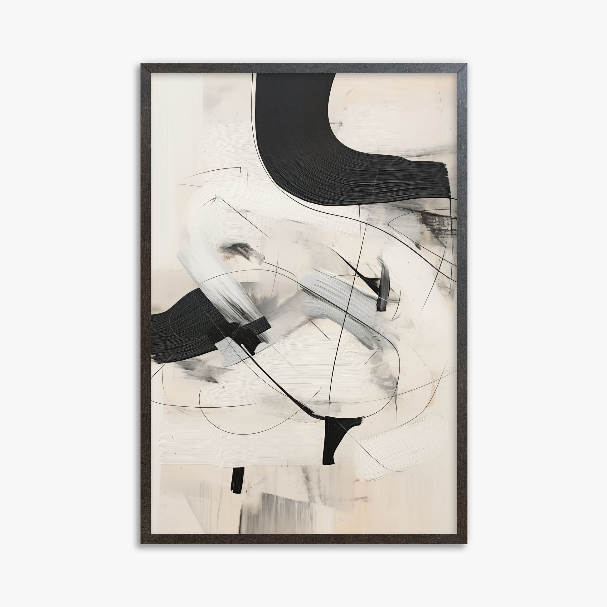 Rhythmic Gesture, 61x91cm Framed Poster With Espresso Frame