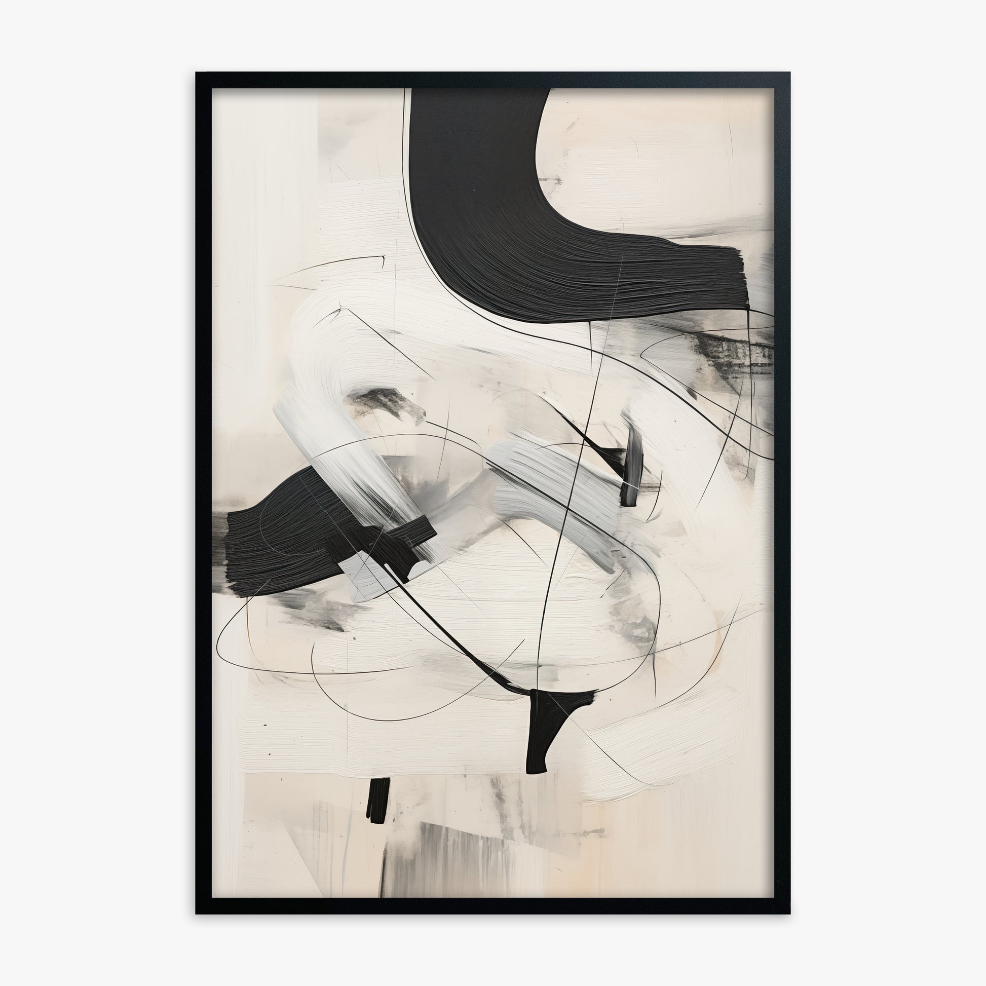 Rhythmic Gesture, Black Framed Poster With Black Frame