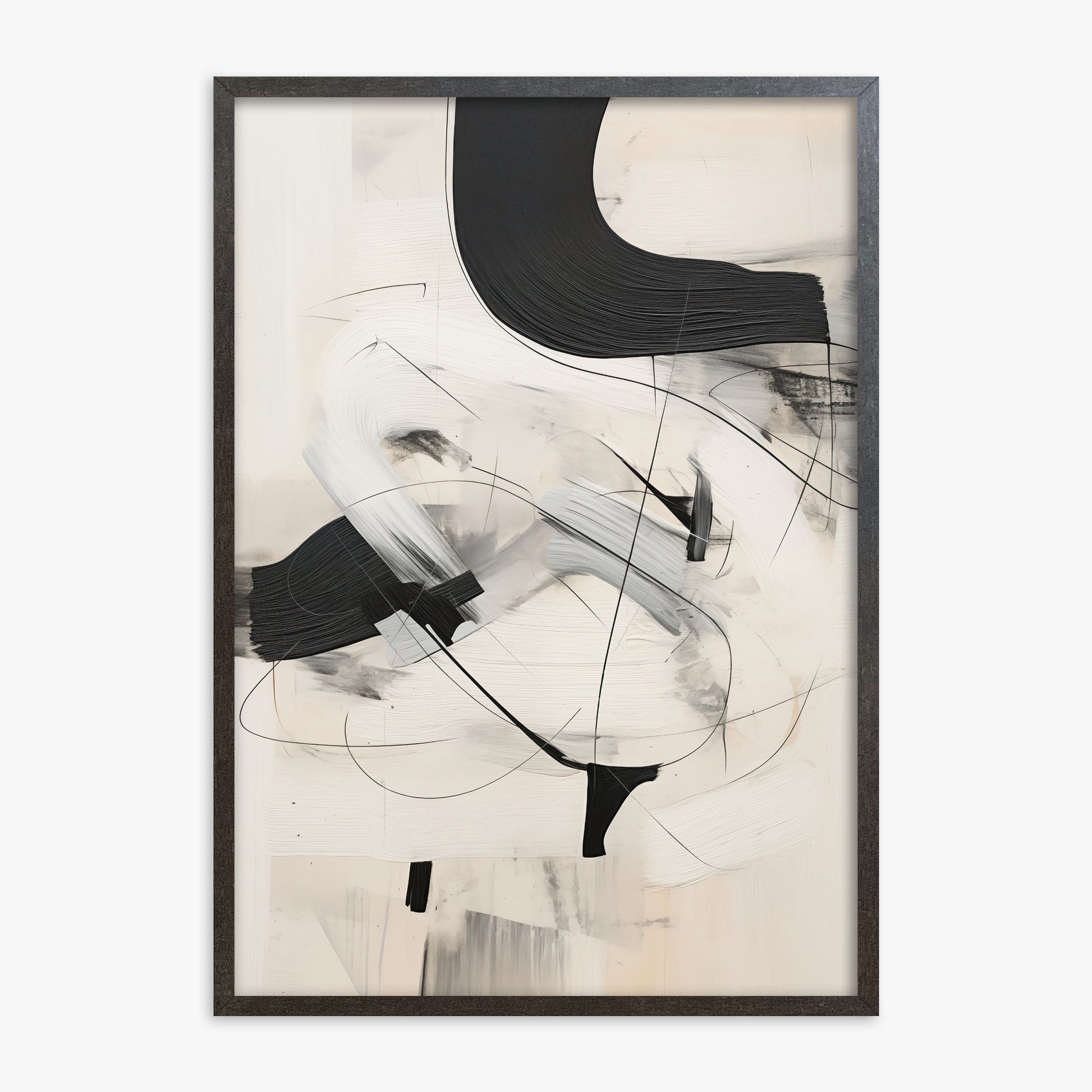 Rhythmic Gesture, 70x100cm Framed Poster With Espresso Frame