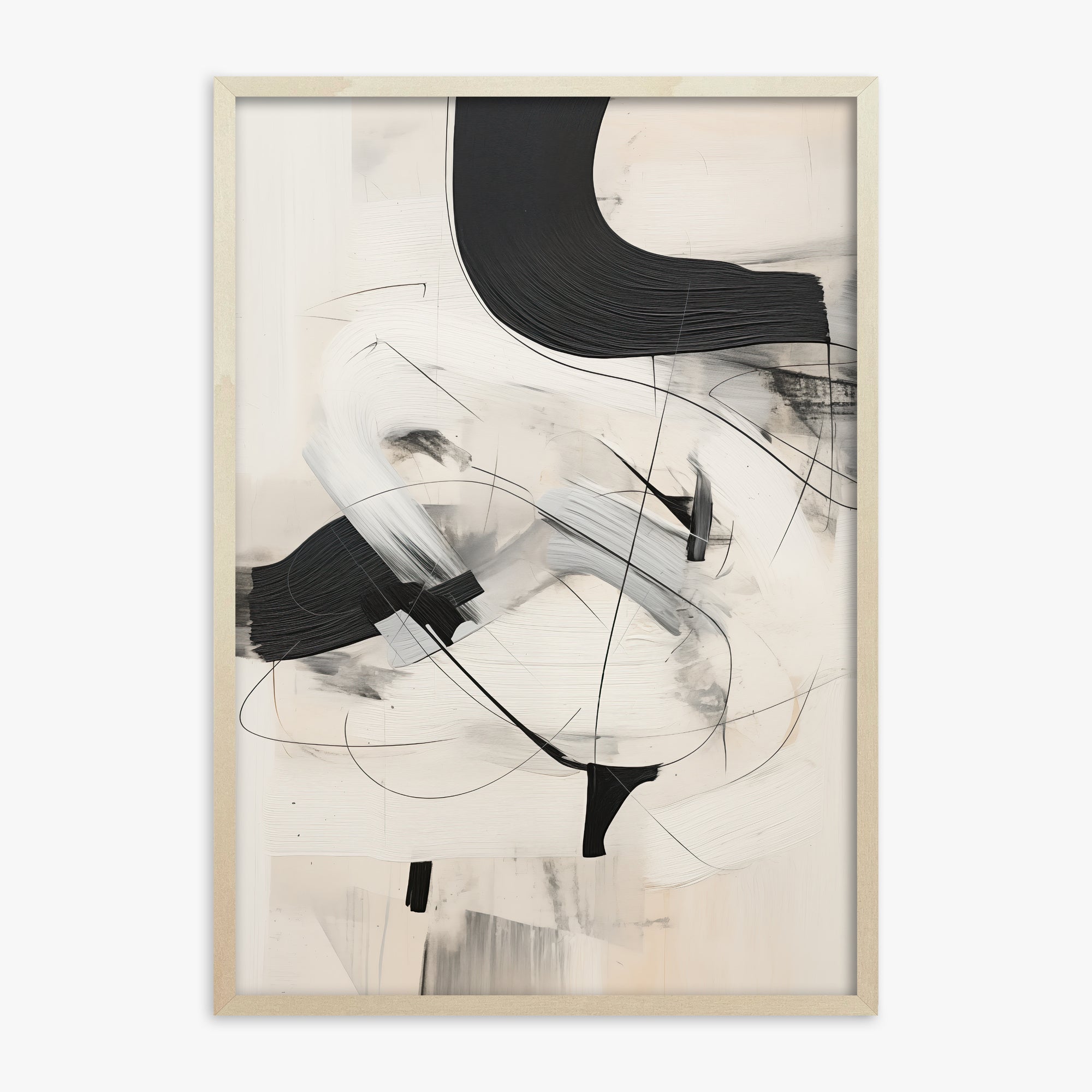 Rhythmic Gesture, 70x100cm Framed Poster With Lime Wood Frame